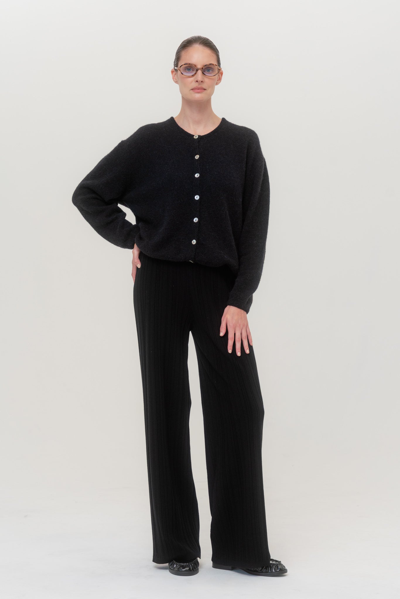 COPENHAGEN Megztas Viskozės Dviejų Dalių Kostiumas Juoda