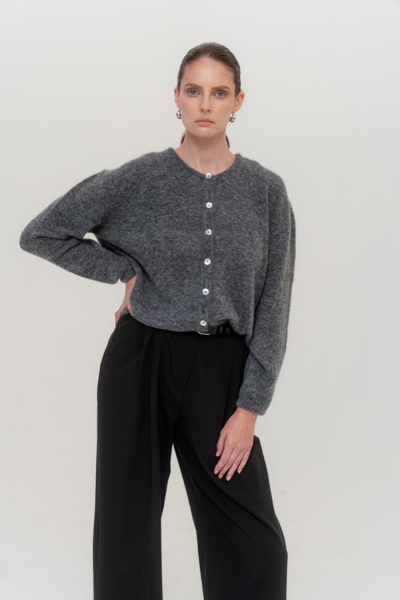 FLUFFY Alpakos Kardiganas su Sagomis