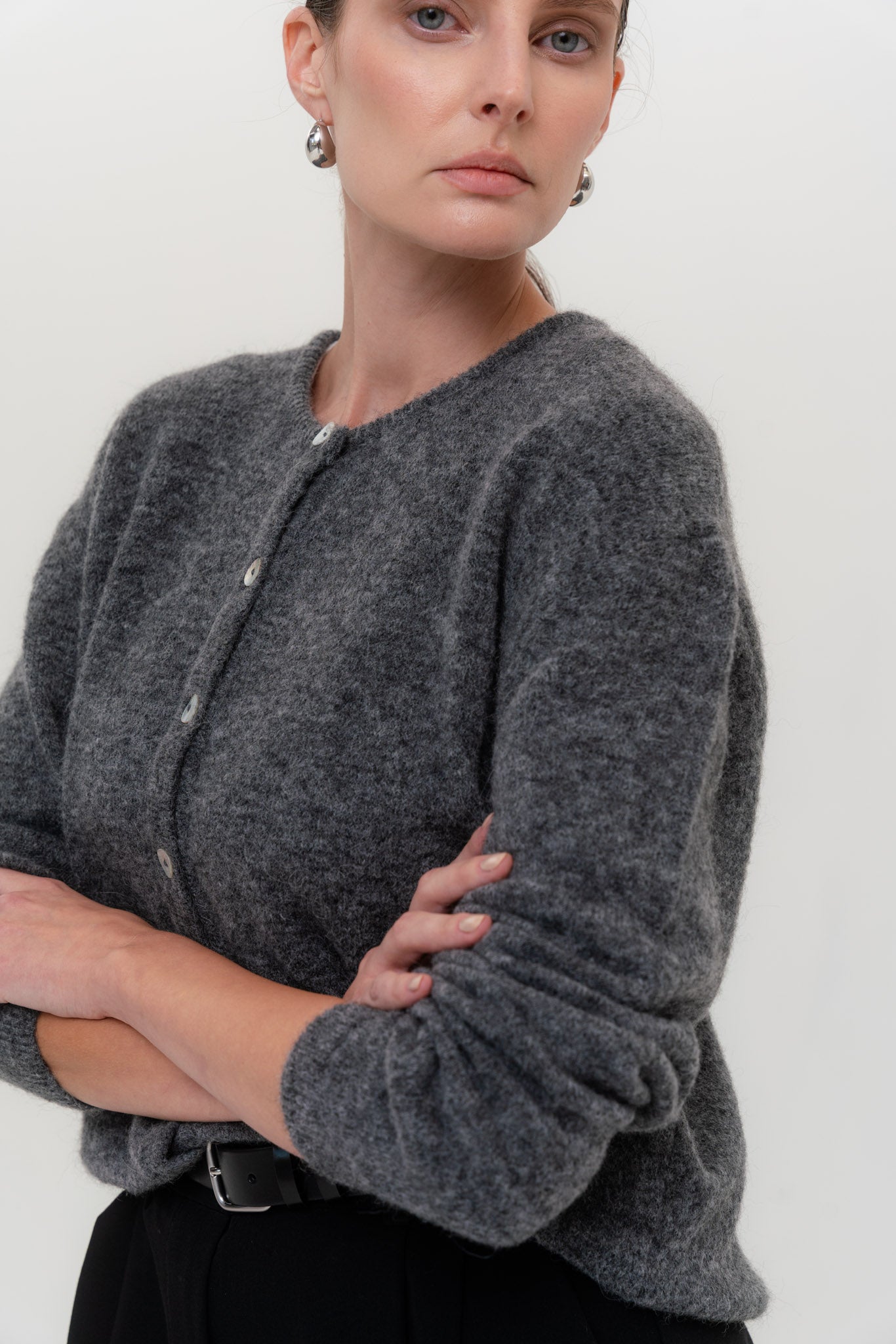 FLUFFY Alpakos Kardiganas su Sagomis