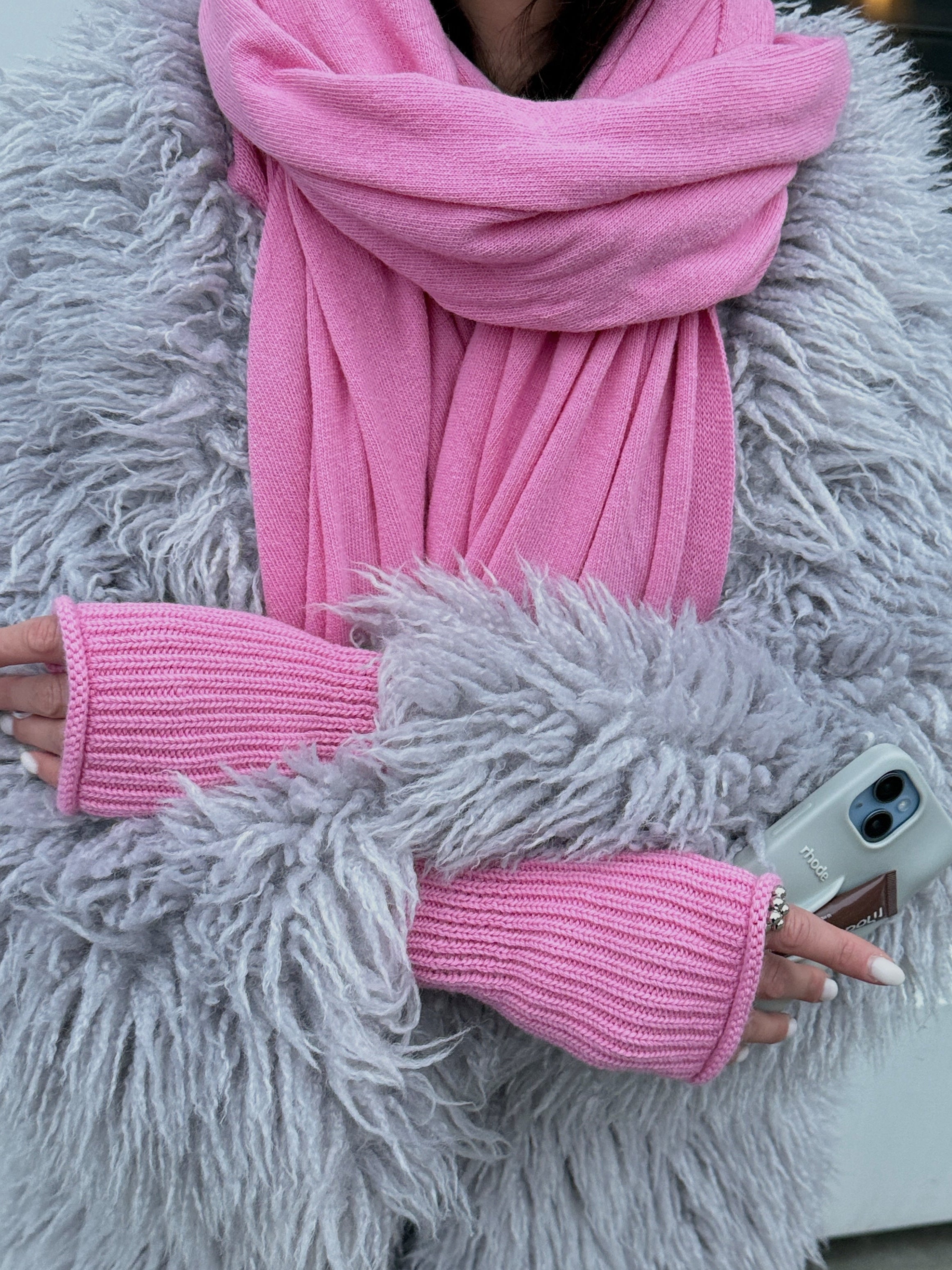 OSLO Merino Vilnos ir Kašmyro Riešinės Rožinė