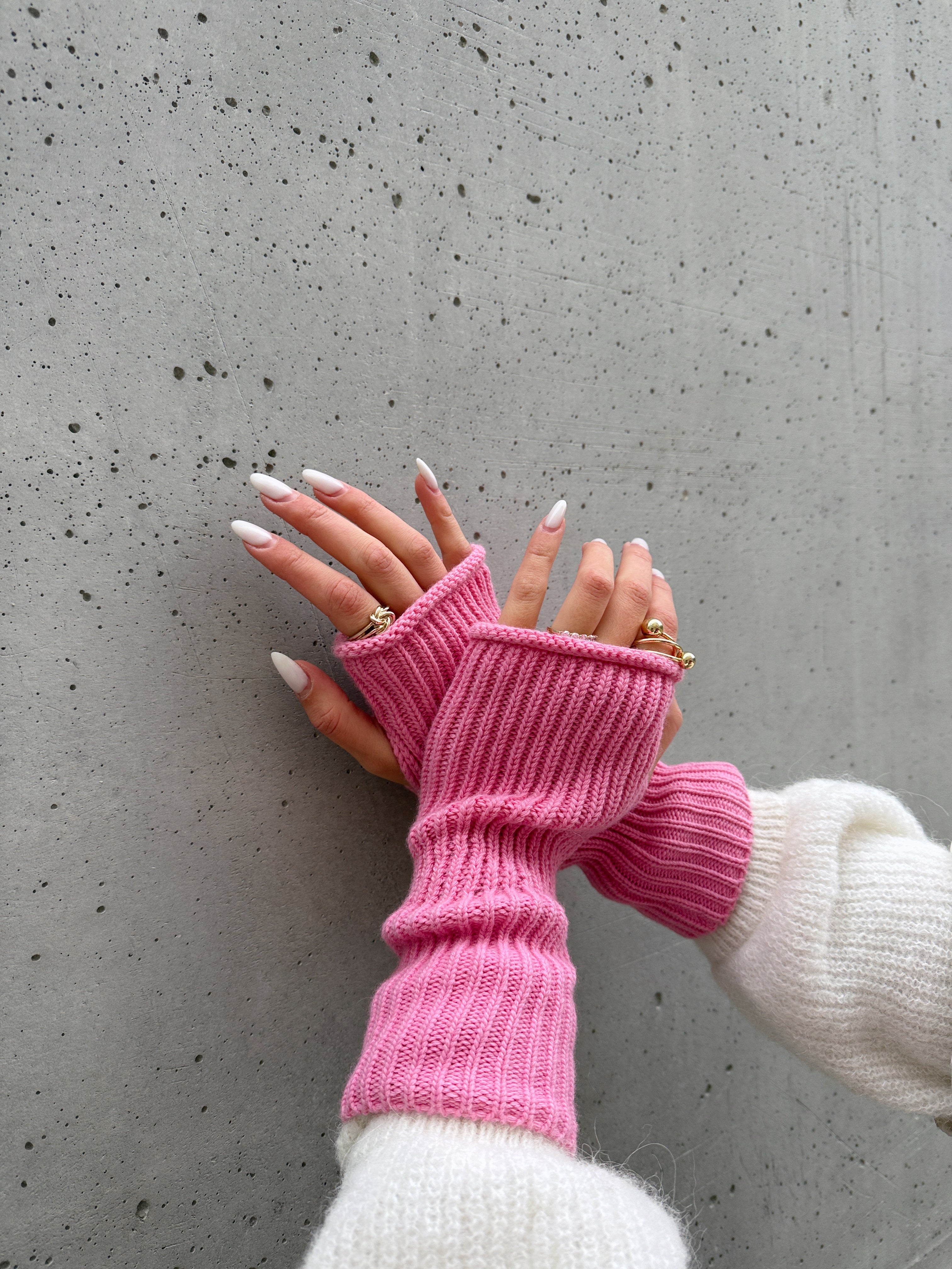 OSLO Merino Vilnos ir Kašmyro Šaliko ir Kepurės Rinkinys Rožinė