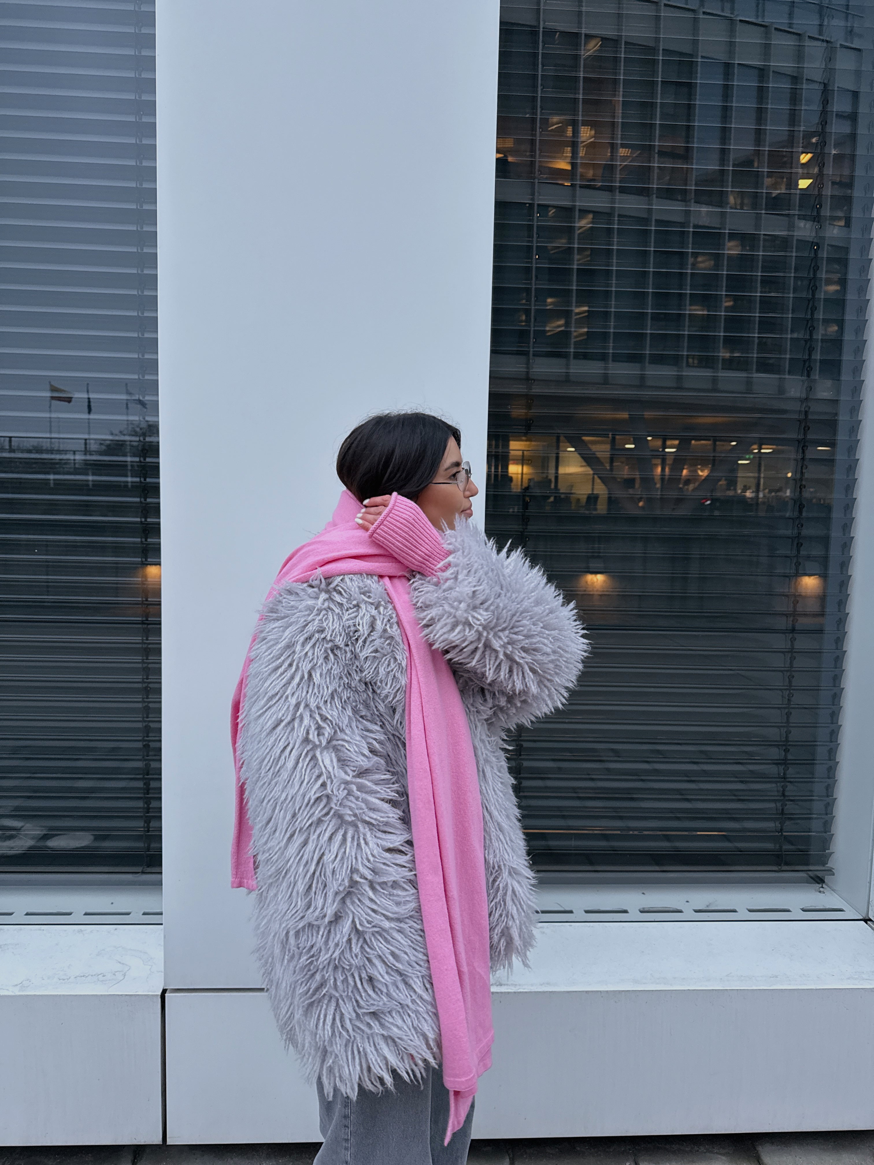 OSLO Merino Wool and Cashmere Scarf and Hat Set Pink