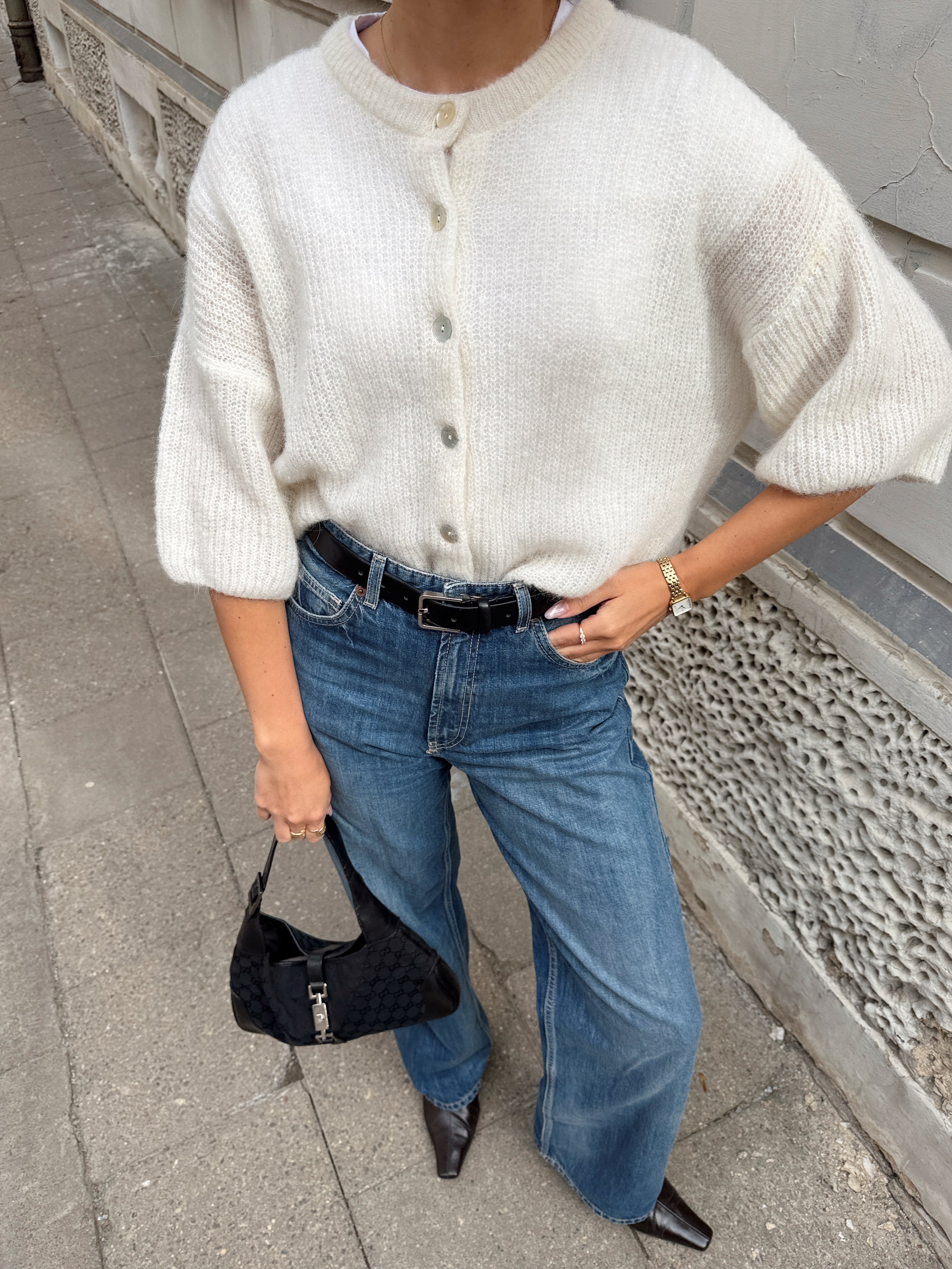 PARIS Alpakos Palaidinė Balta