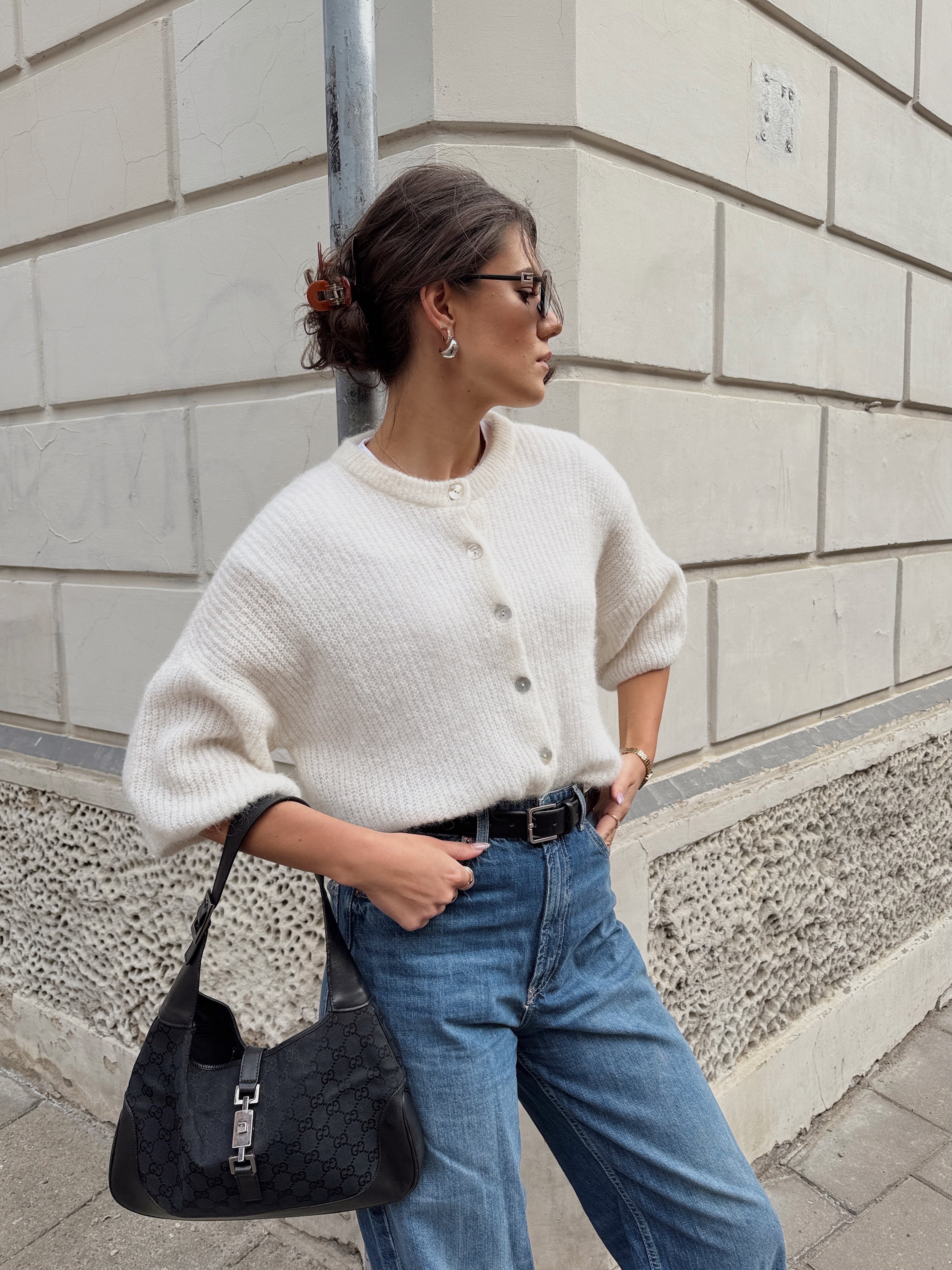 PARIS Alpakos Palaidinė Balta