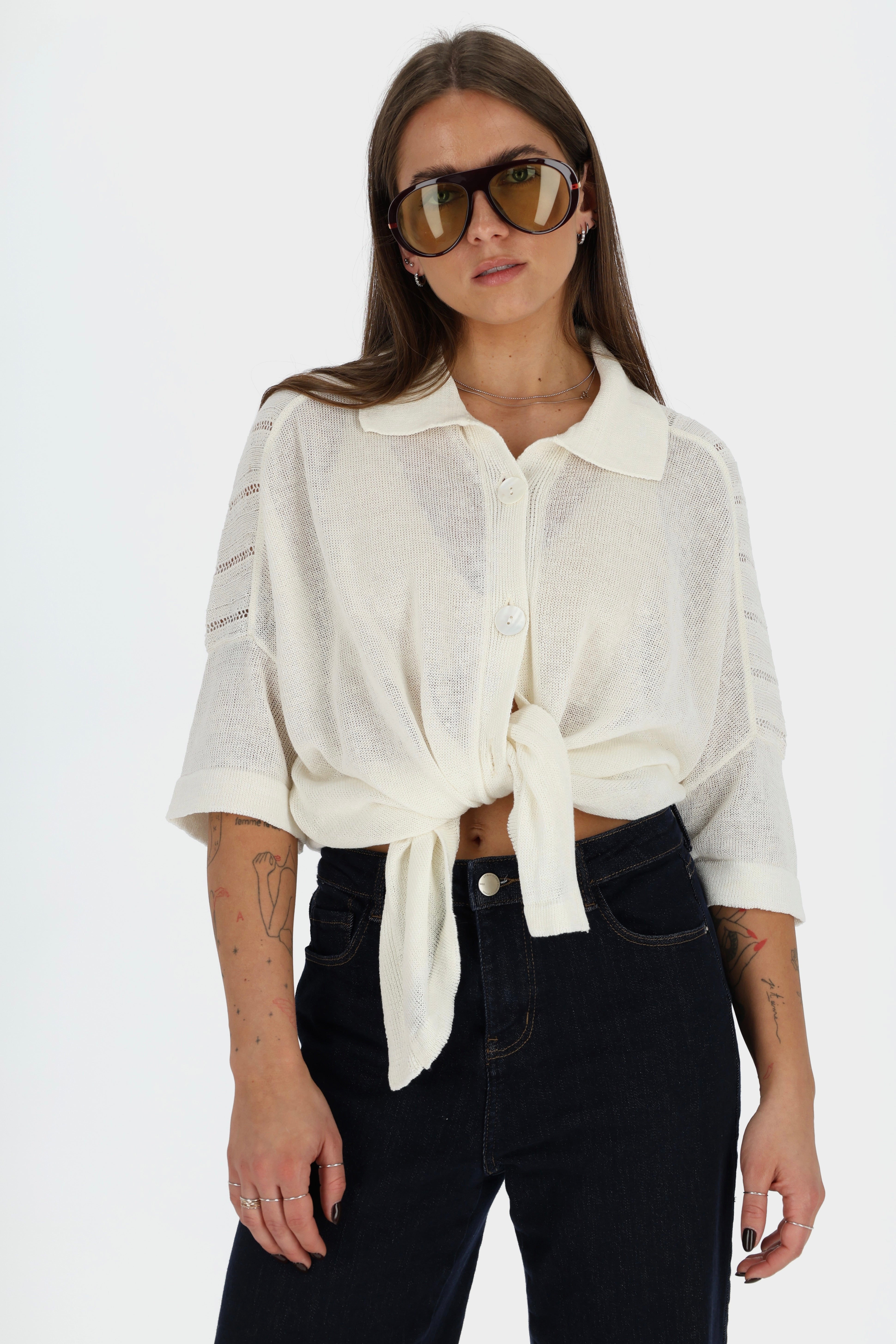 CAPRI Knitted Linen and Cotton Shirt
