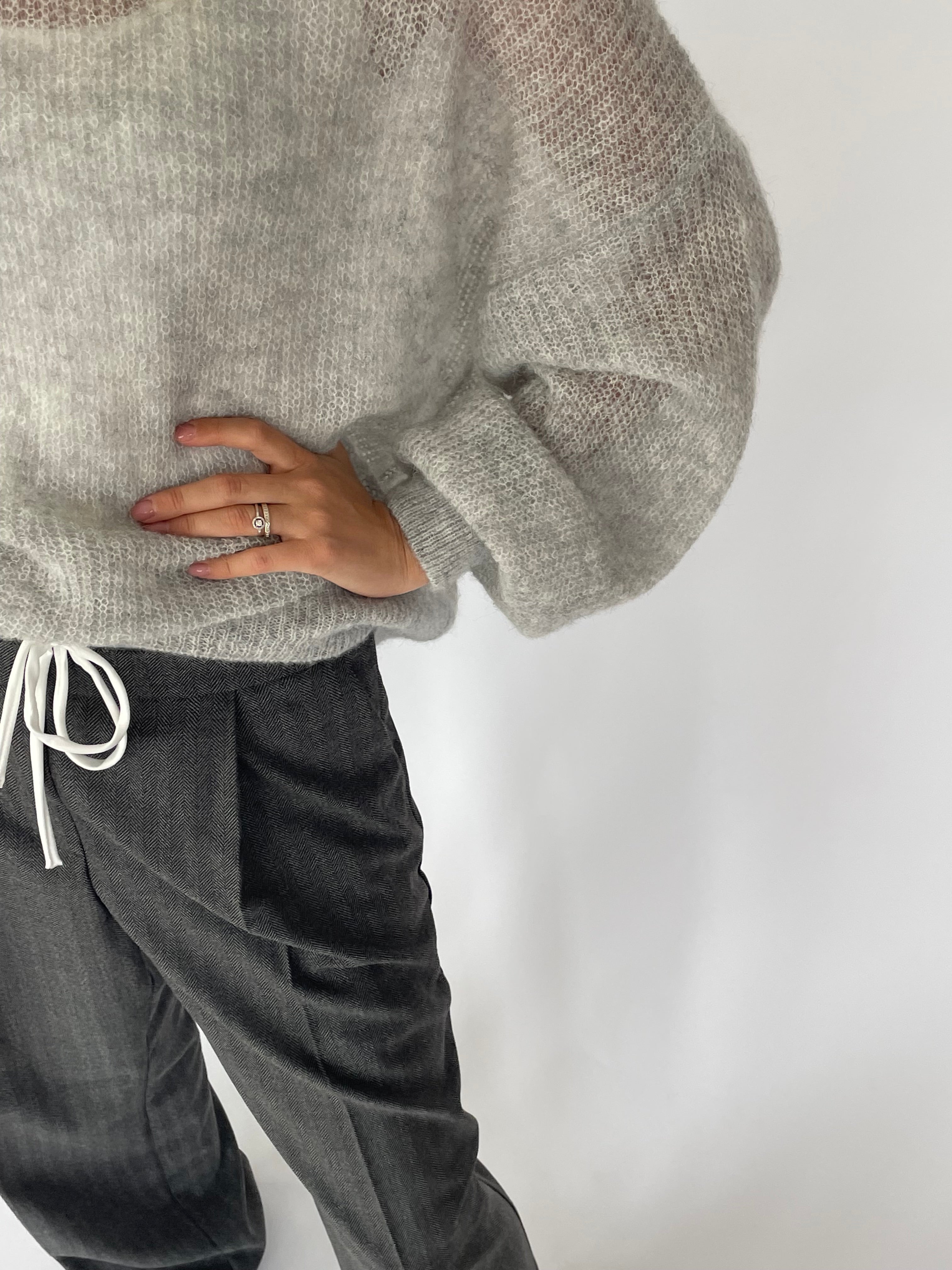 SPECIAL Alpakos ir Merino Vilnos Megztinis Šviesiai Pilka