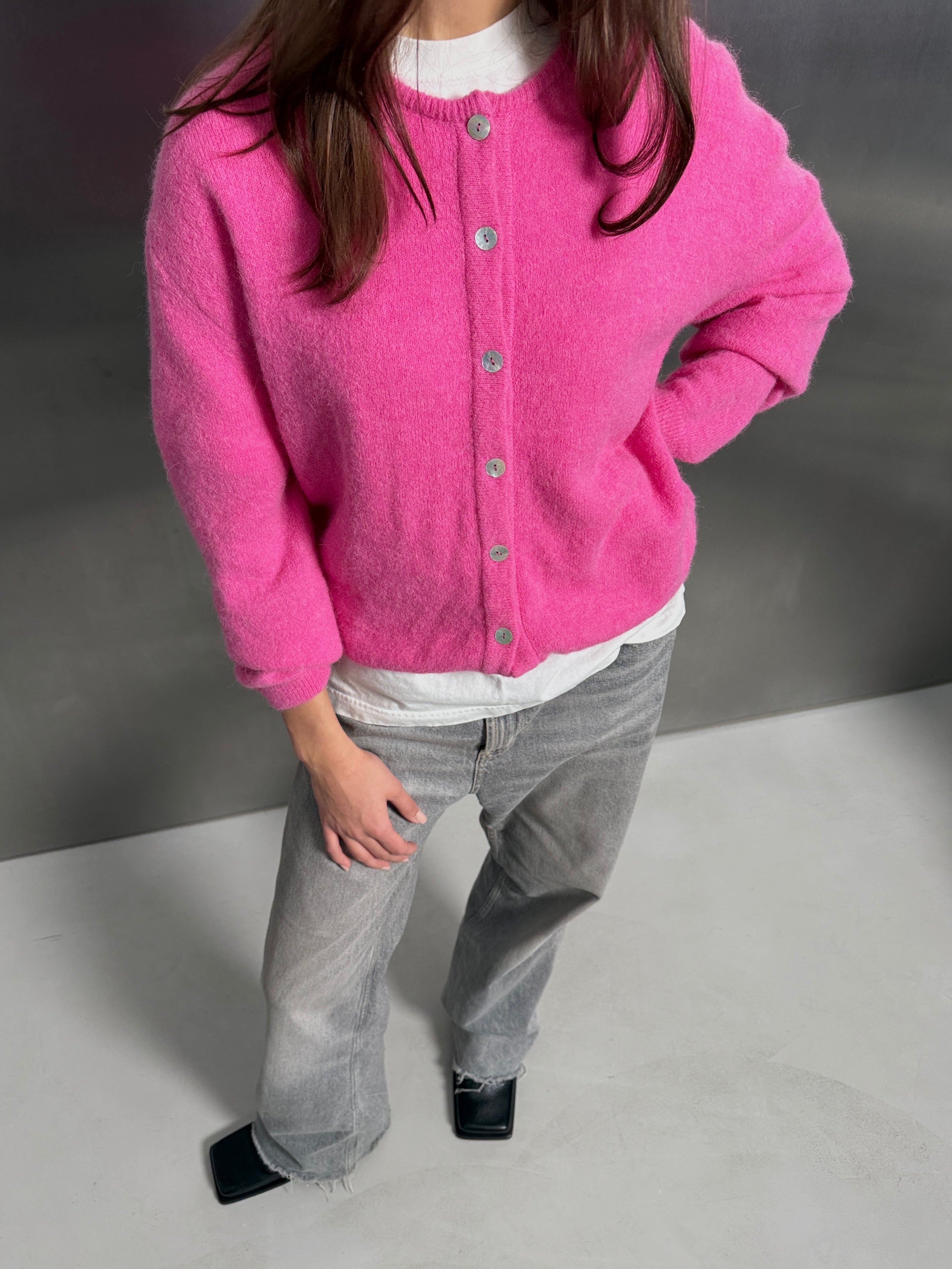 FLUFFY Alpakos Kardiganas su Sagomis