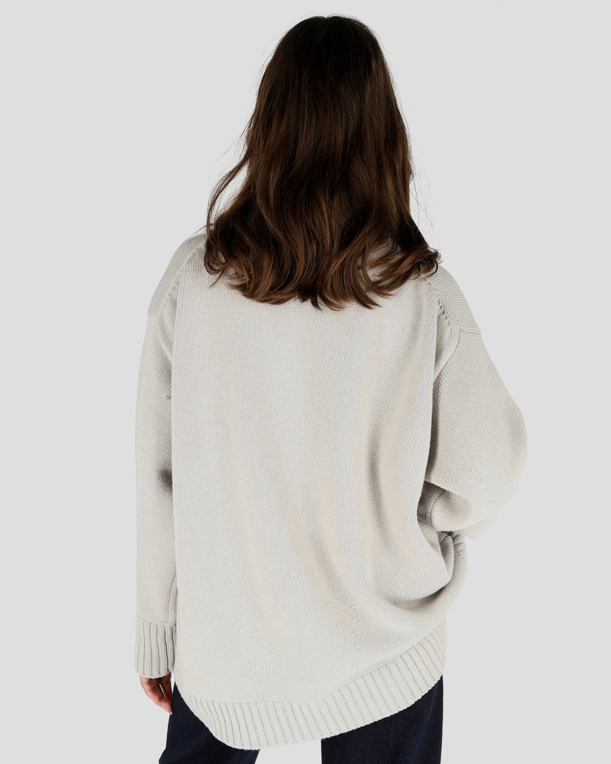 OSLO Kašmyro ir Merino Vilnos Megztinis Kreminė