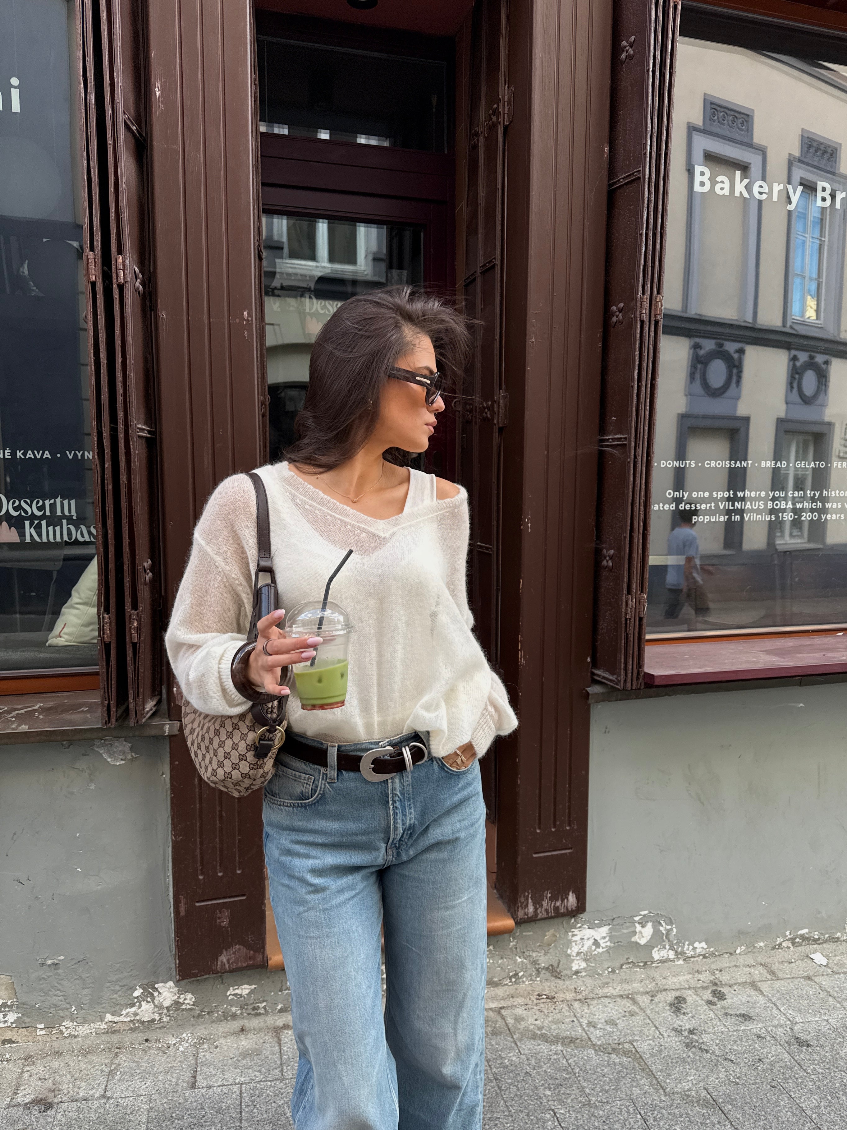 VERONA Alpaca and Merino Wool Sweater Milky White