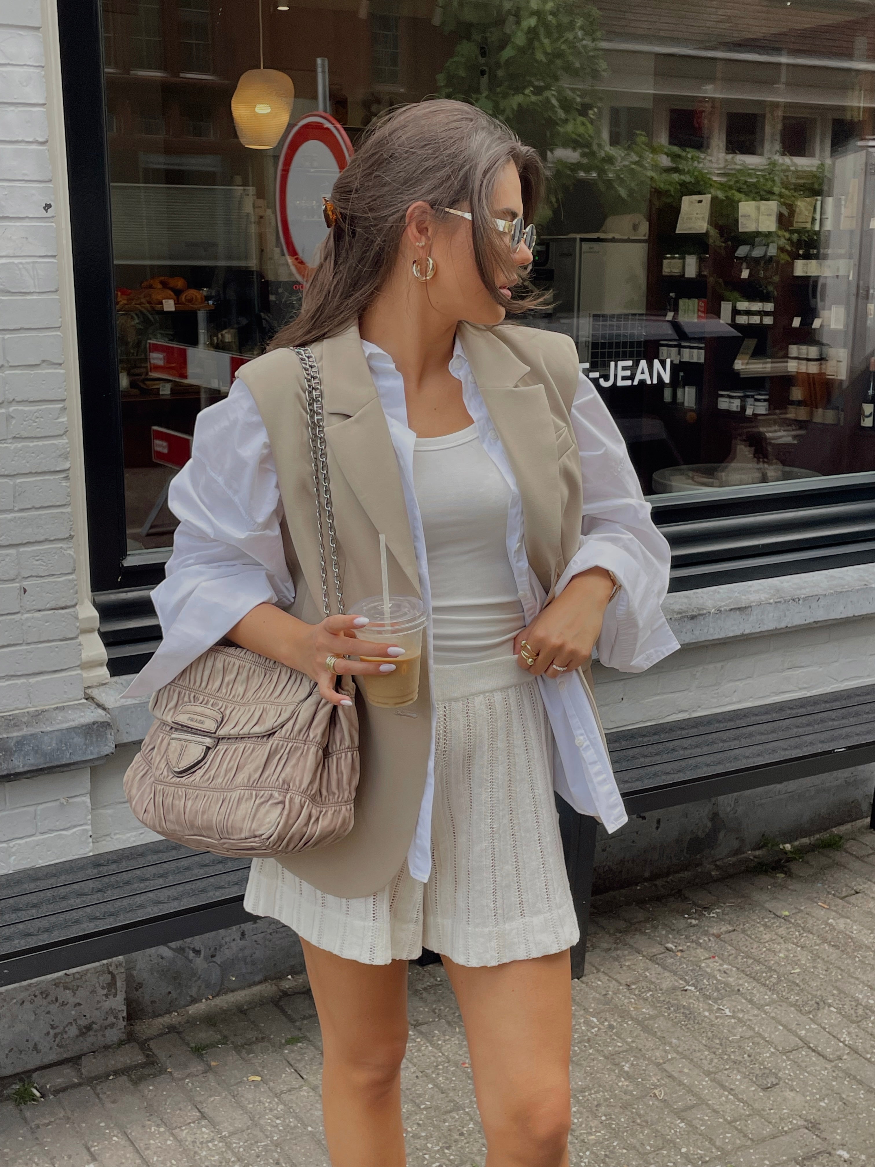 CAPRI Knitted Linen and Cotton Shorts