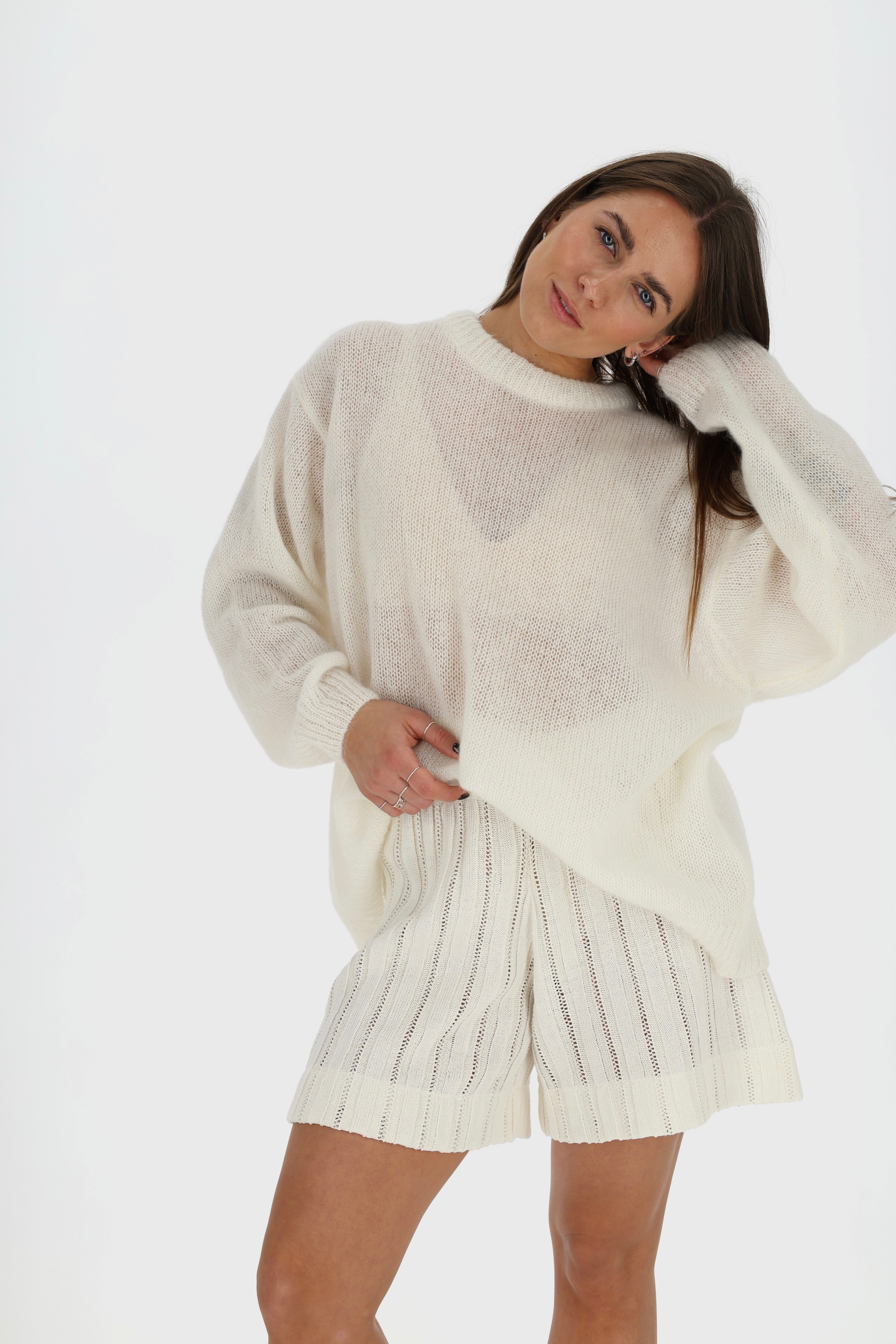 CAPRI Knitted Linen and Cotton Shorts