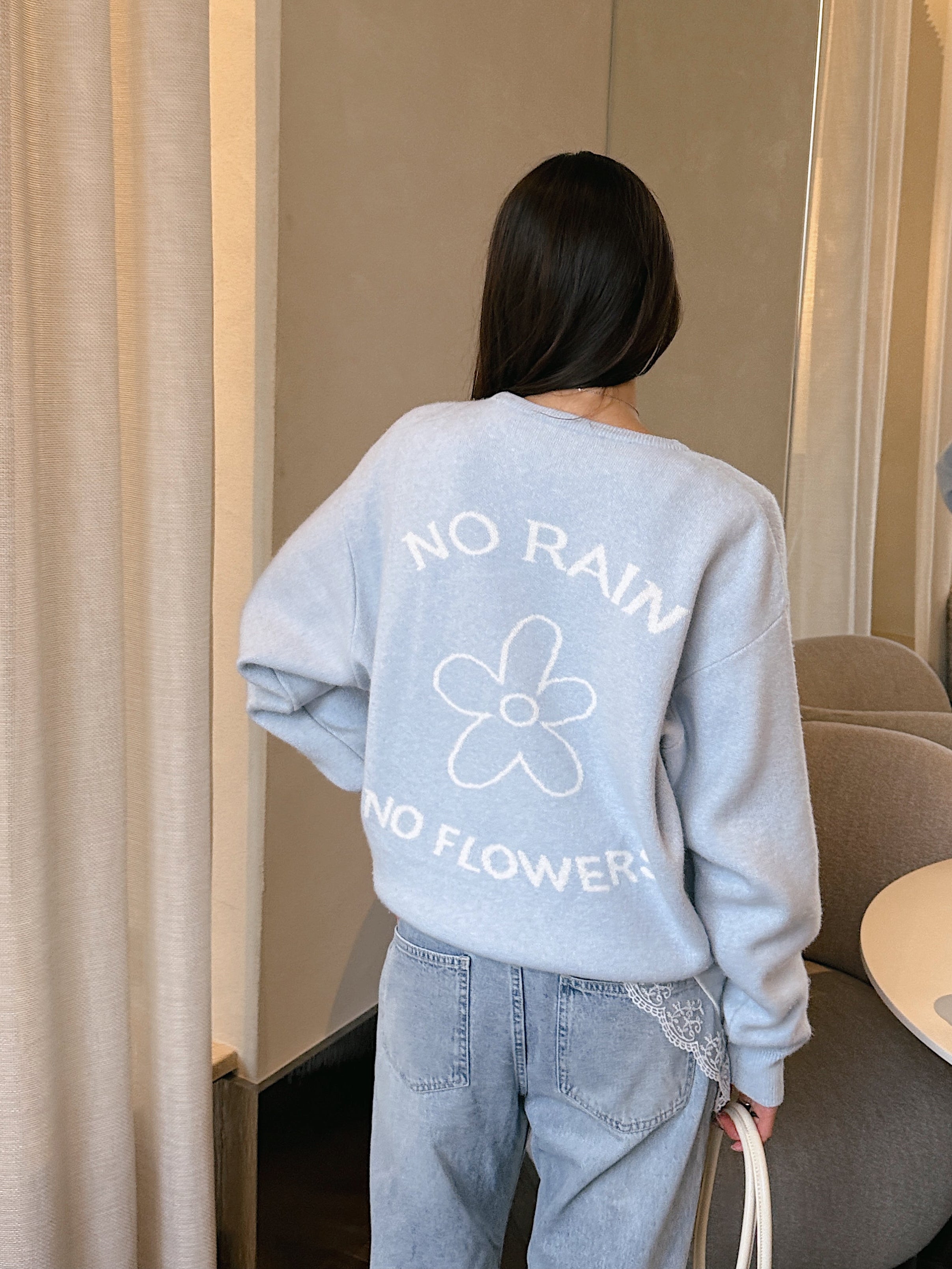 FLOWER Kašmyro ir Merino Vilnos Megztinis