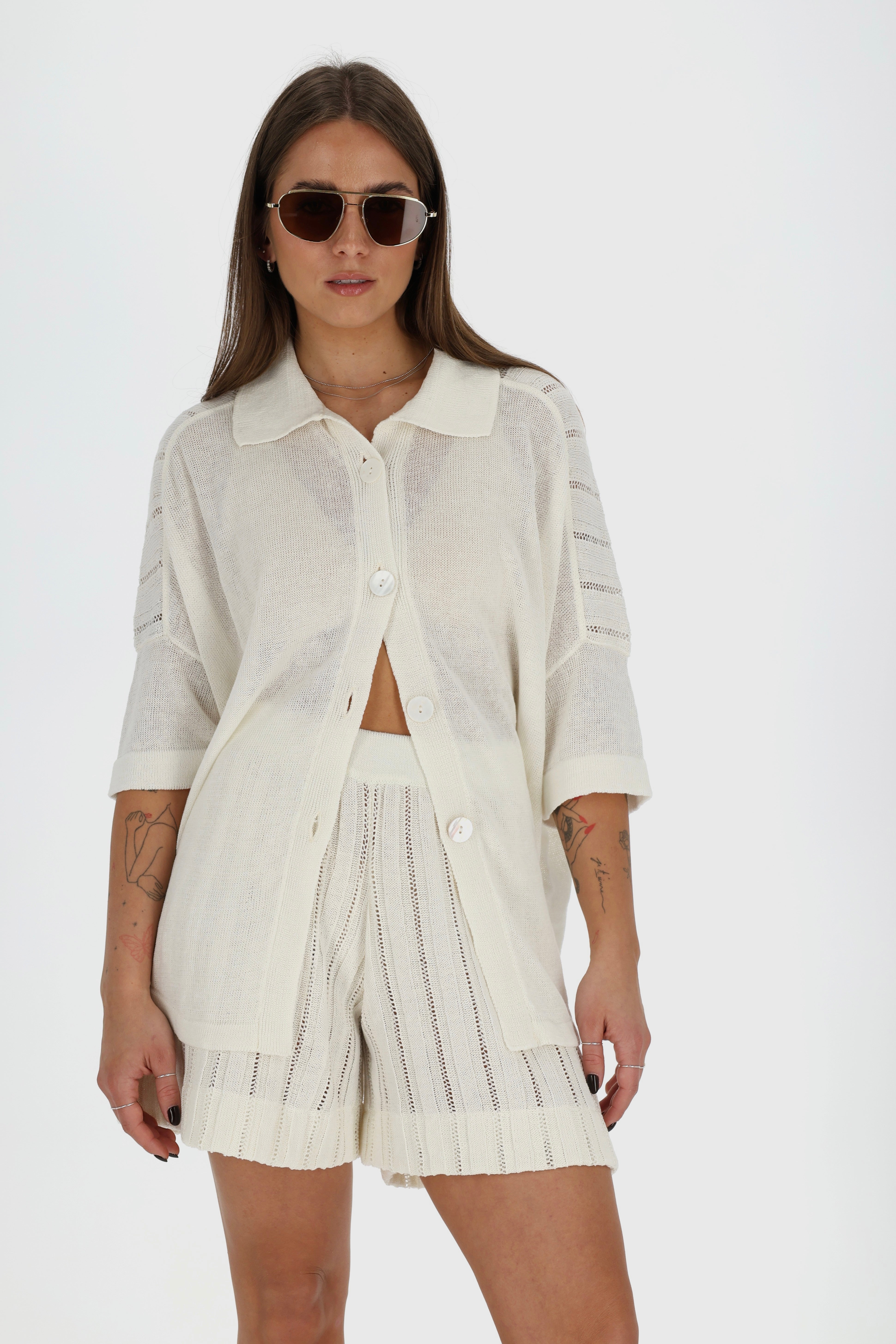 CAPRI Knitted Linen and Cotton Shirt