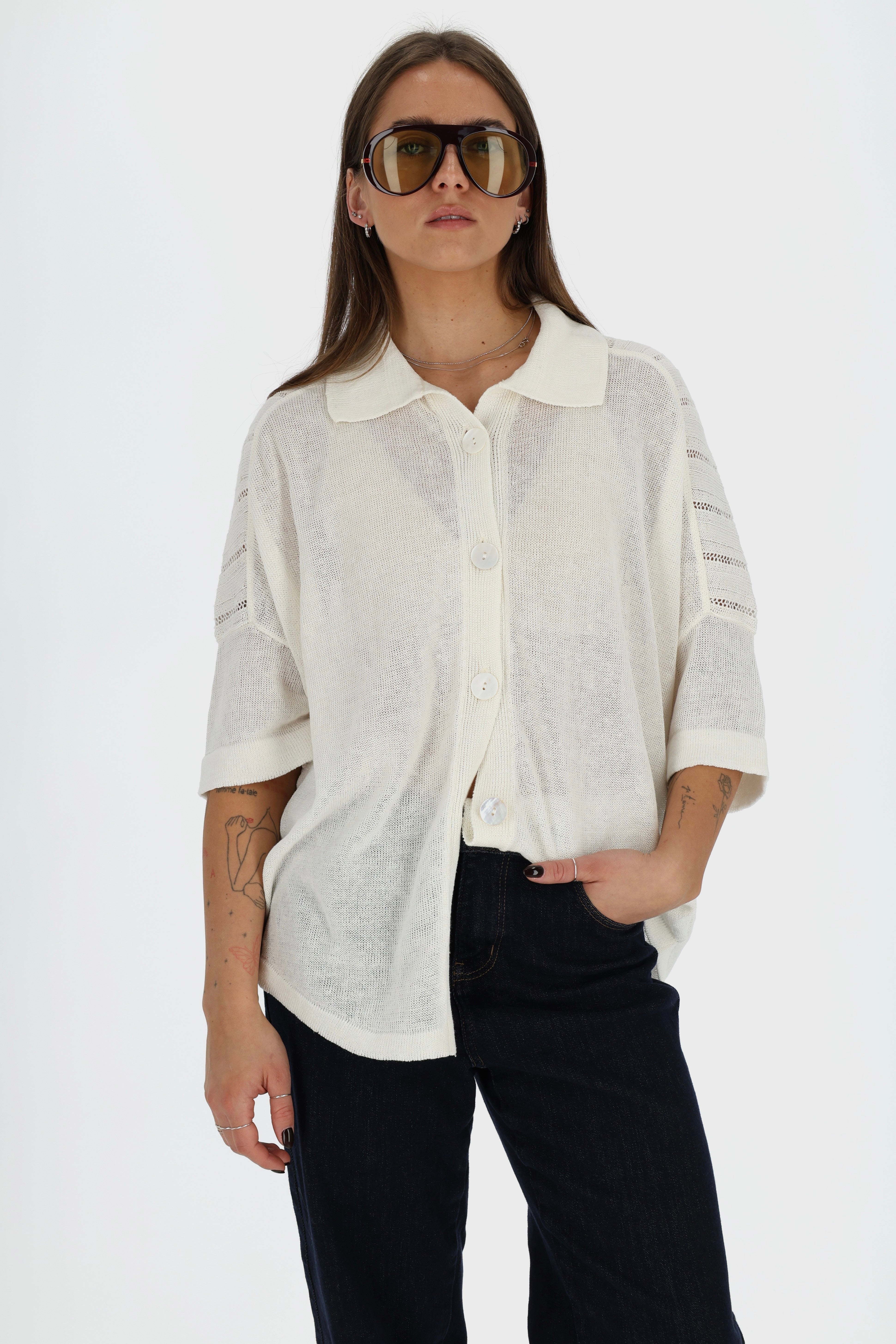 CAPRI Knitted Linen and Cotton Shirt