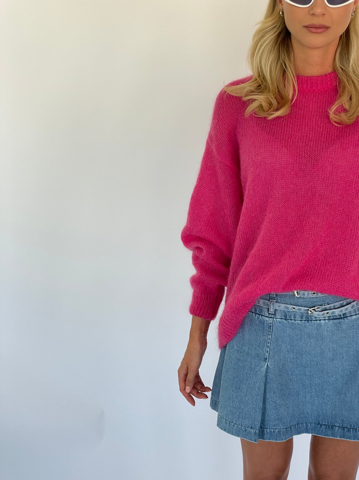 SOFT ROME Mohair and Merino Wool Sweater Pink
