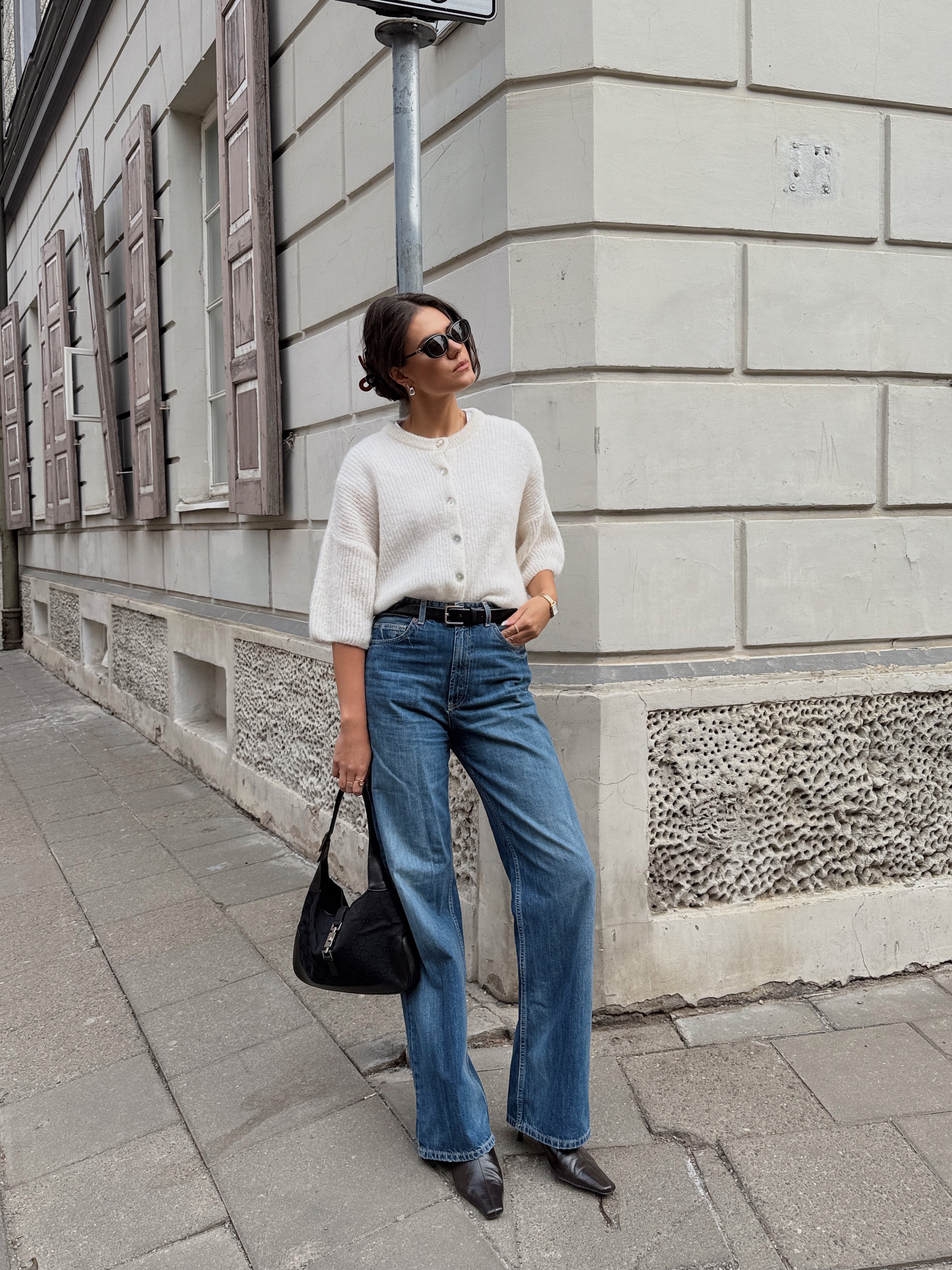 PARIS Alpakos Palaidinė Balta