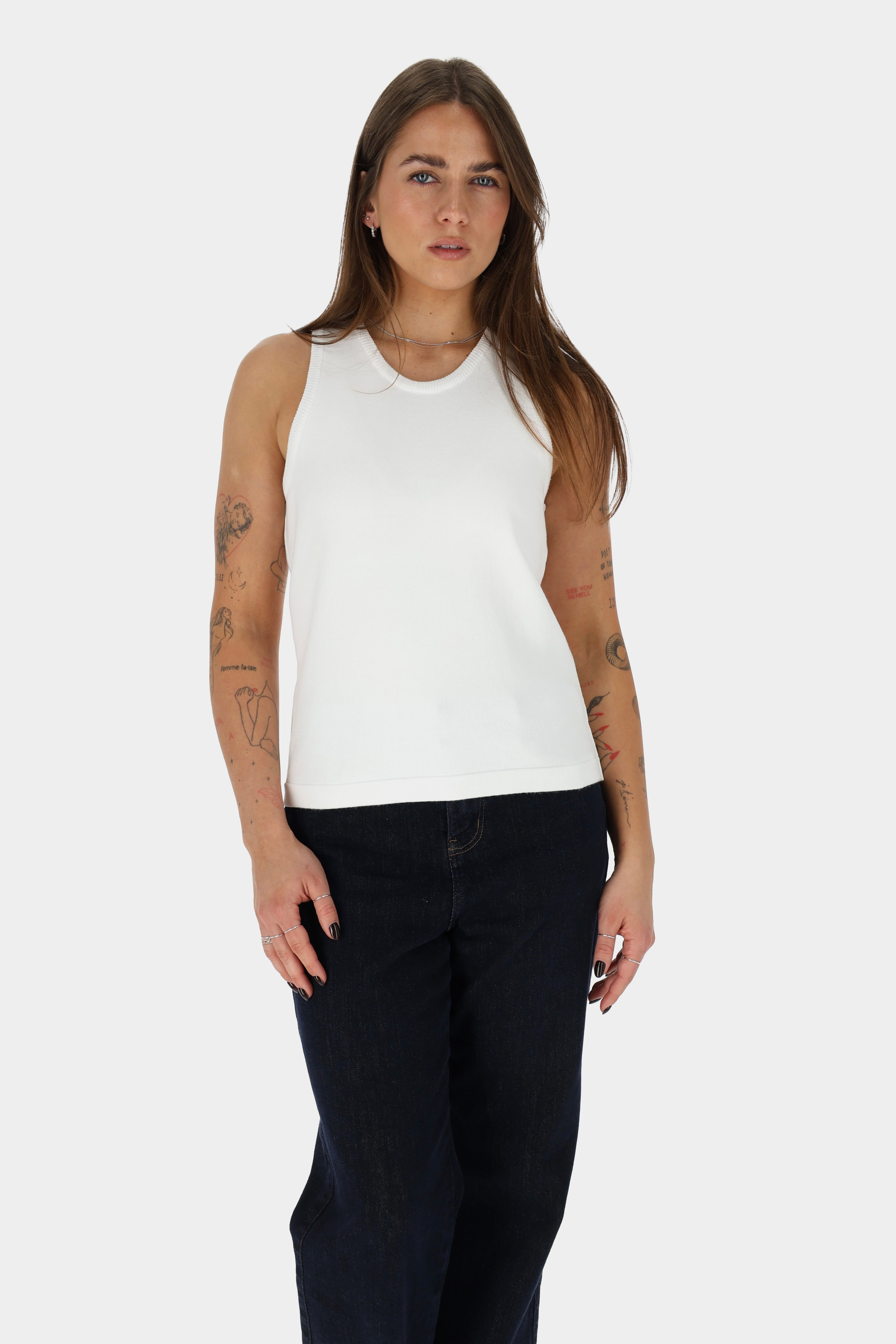 COPENHAGEN Knitted Viscose Blouse Brown 