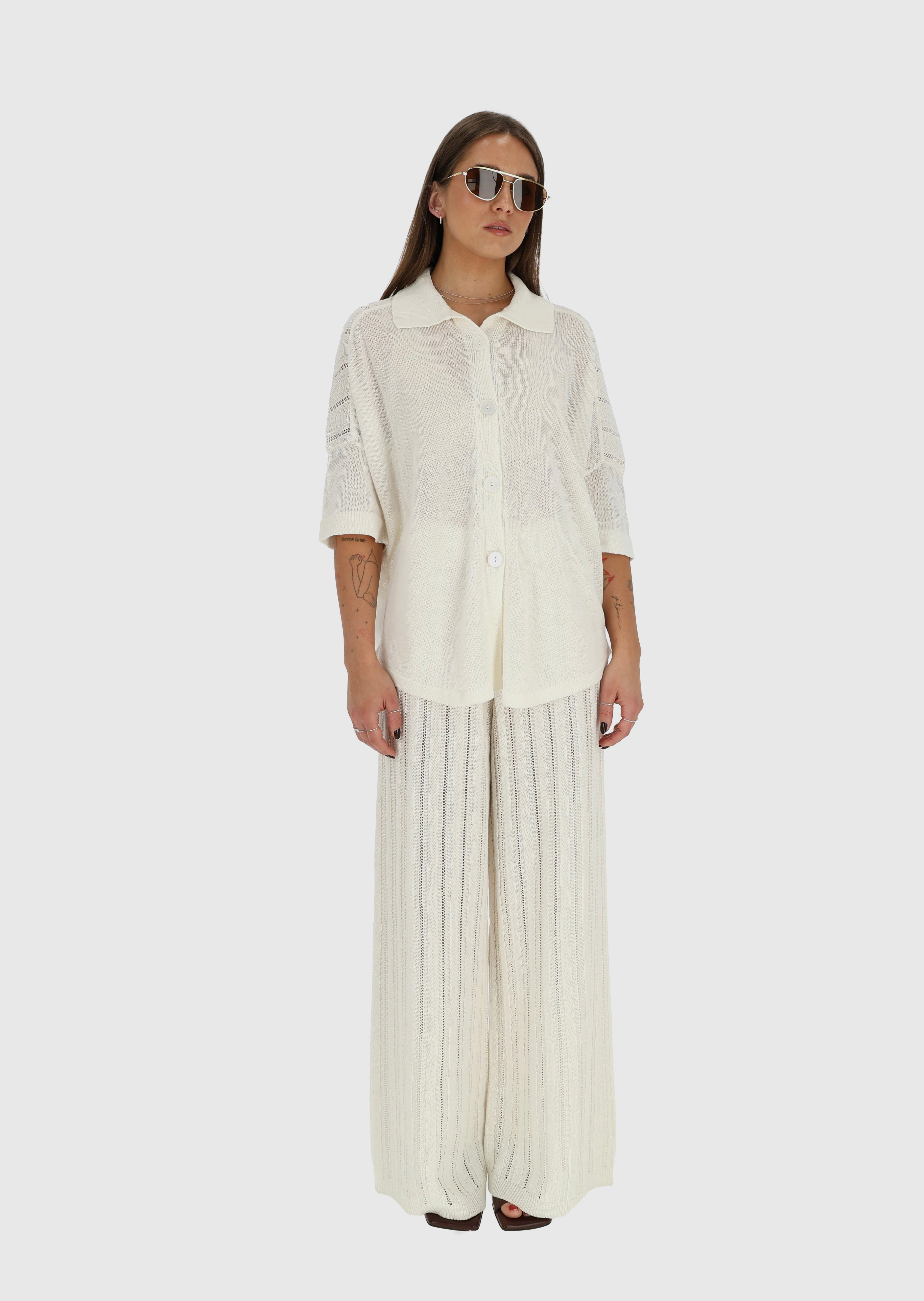 CAPRI Knitted Linen and Cotton Shirt
