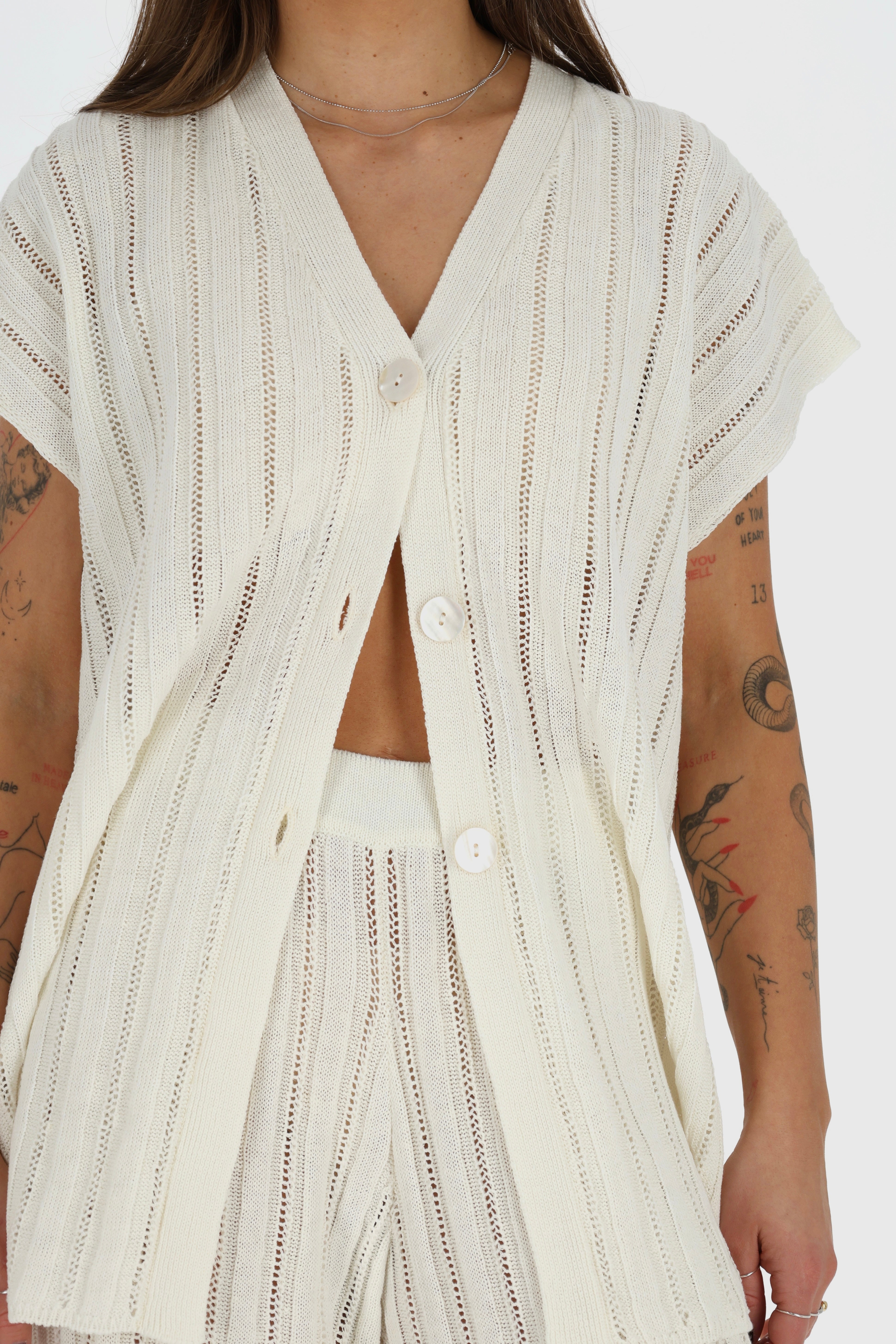 CAPRI Knitted Linen and Cotton Vest