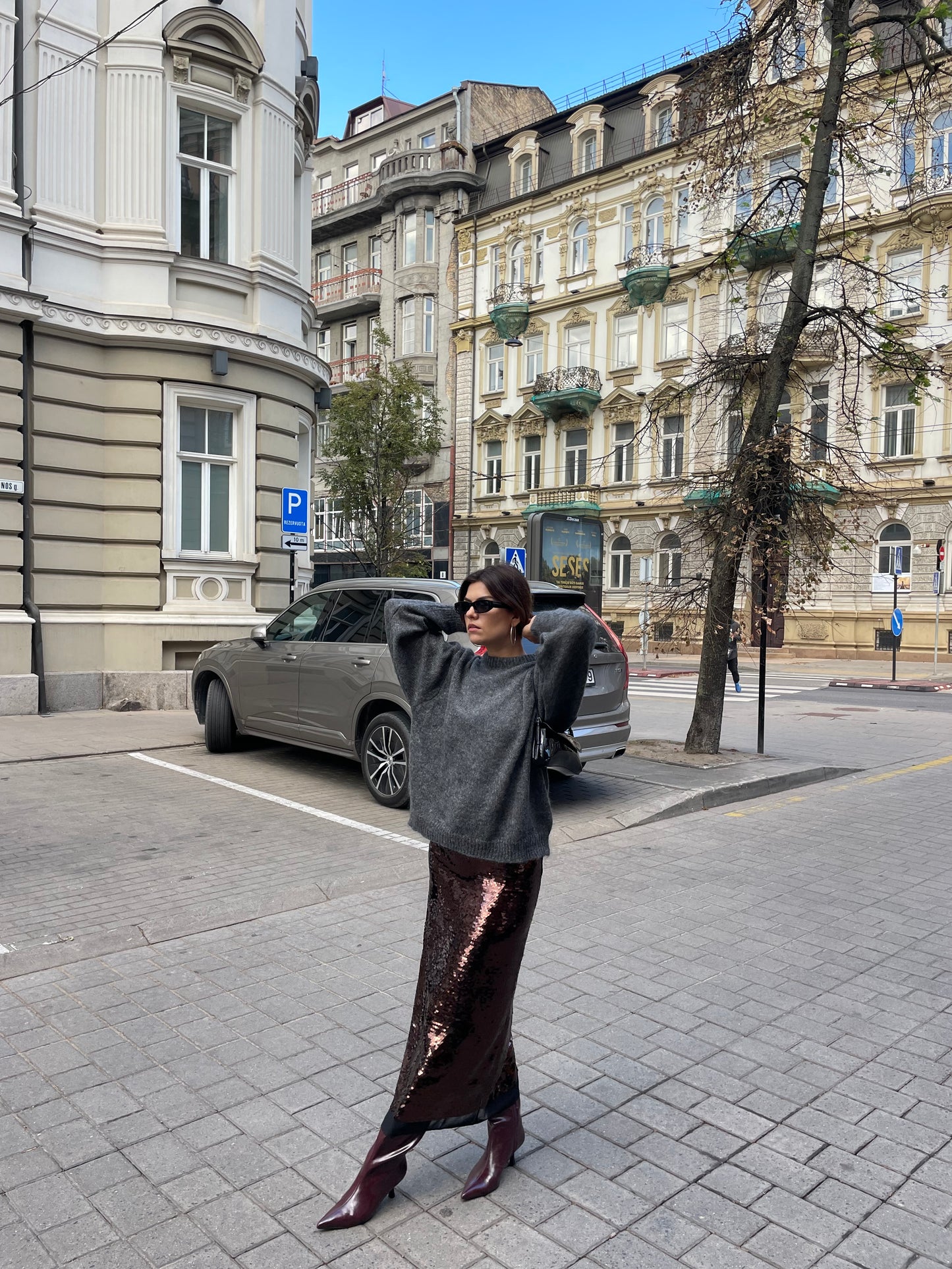 SOFT ROME Mohair and Merino Wool Sweater Dark Grey