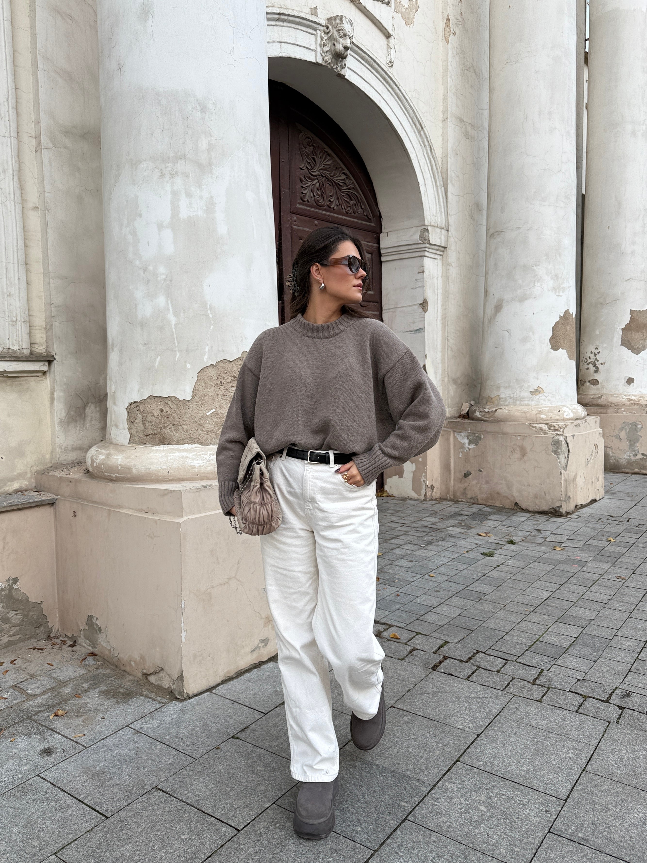 OSLO Kašmyro ir Merino Vilnos Megztinis Šviesiai Ruda