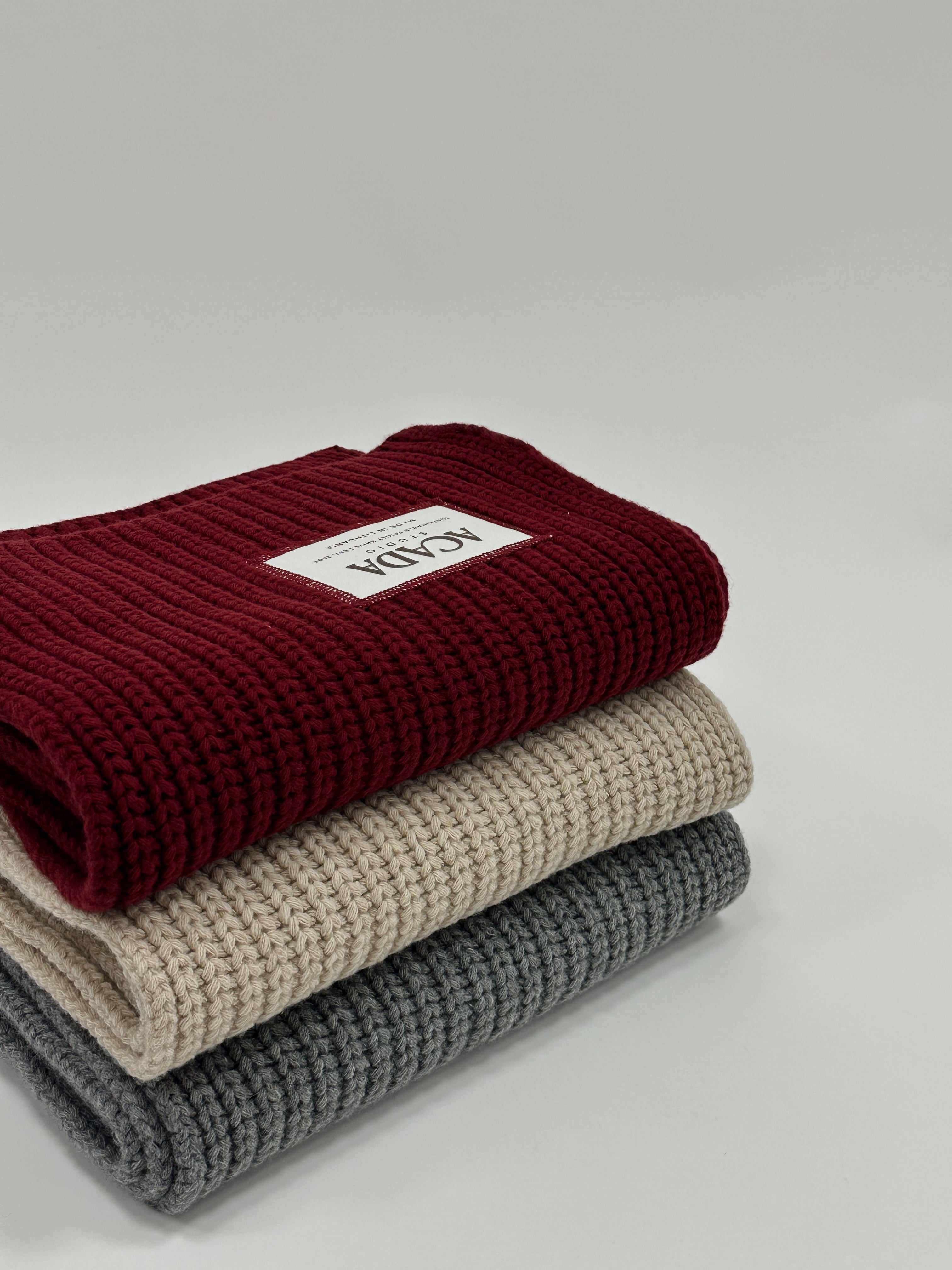 100% Merino Vilnos Šalikas Šviesiai Pilka