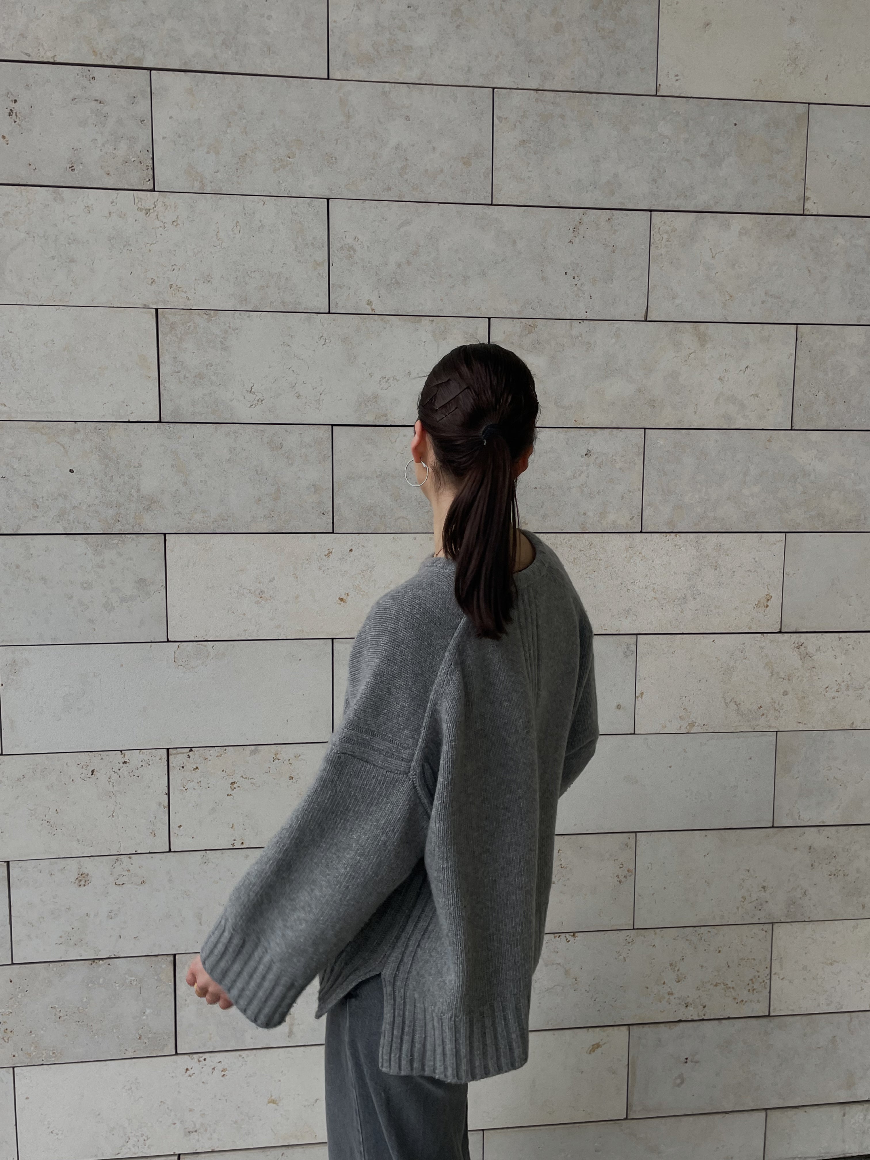 100% Merino Vilnos Megztinis Šviesiai Pilka