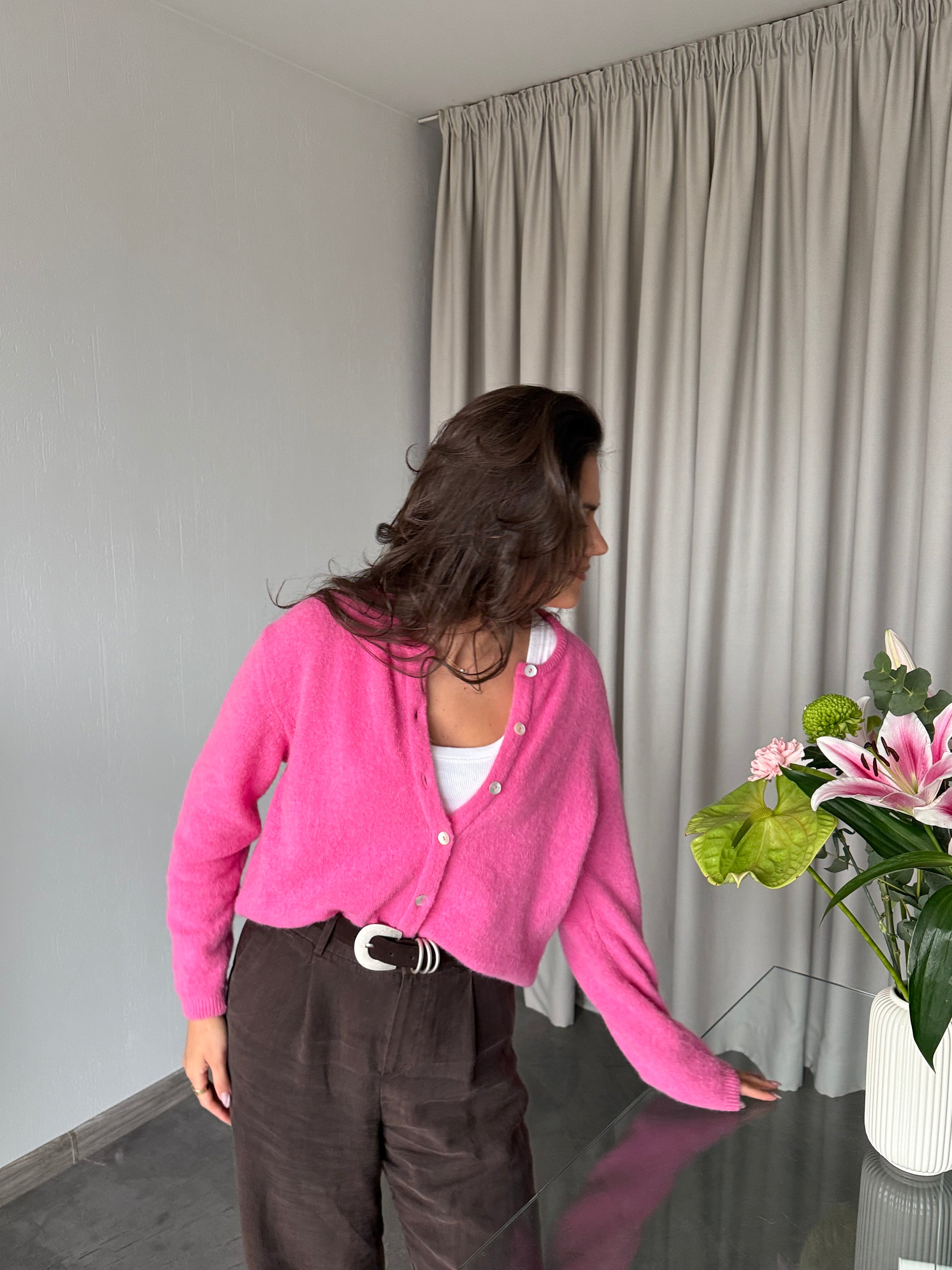 FLUFFY Alpakos Kardiganas su Sagomis