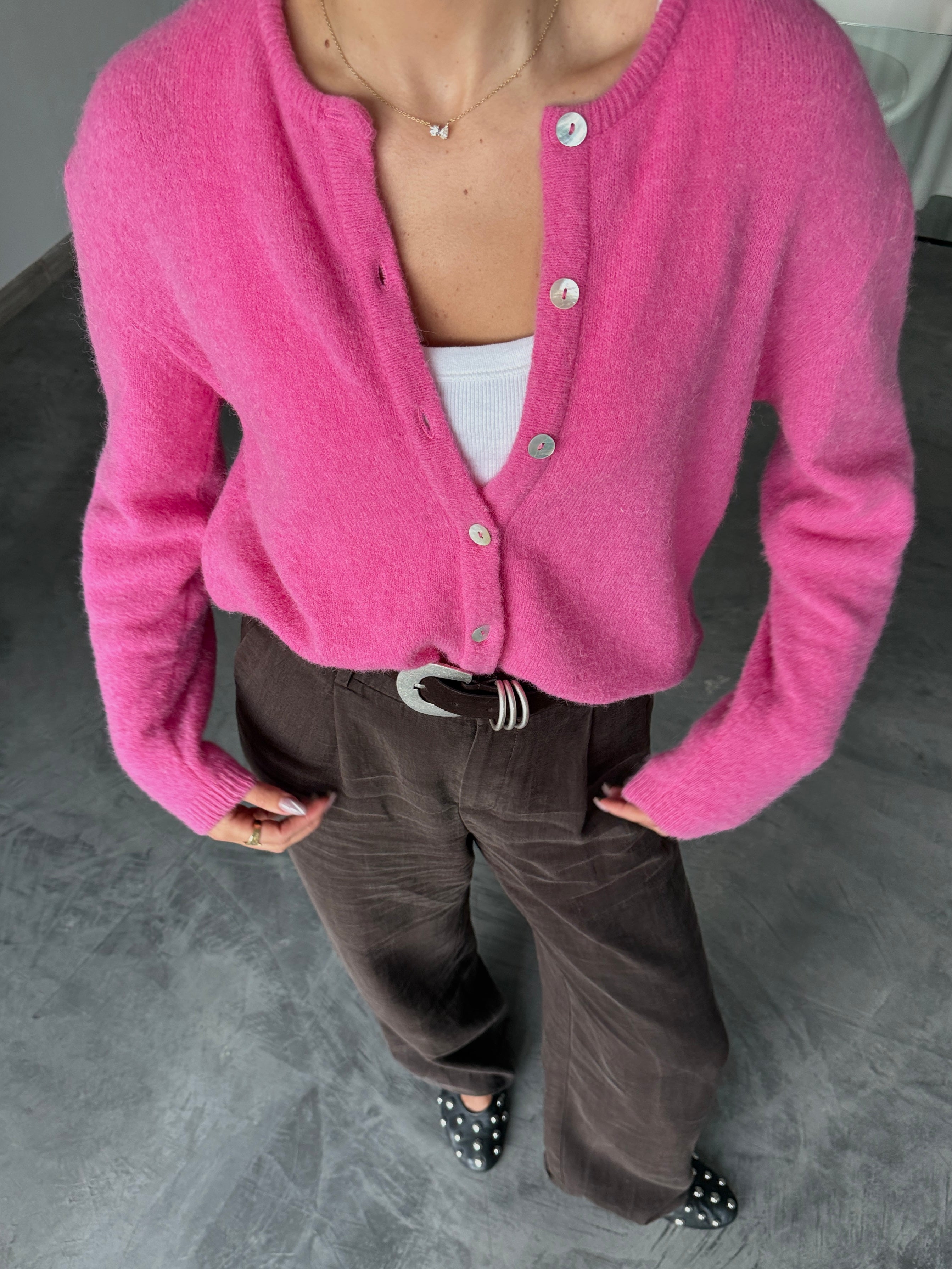 FLUFFY Alpakos Kardiganas su Sagomis