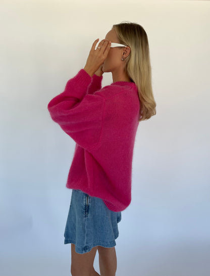 SOFT ROME Mohair and Merino Wool Sweater Pink