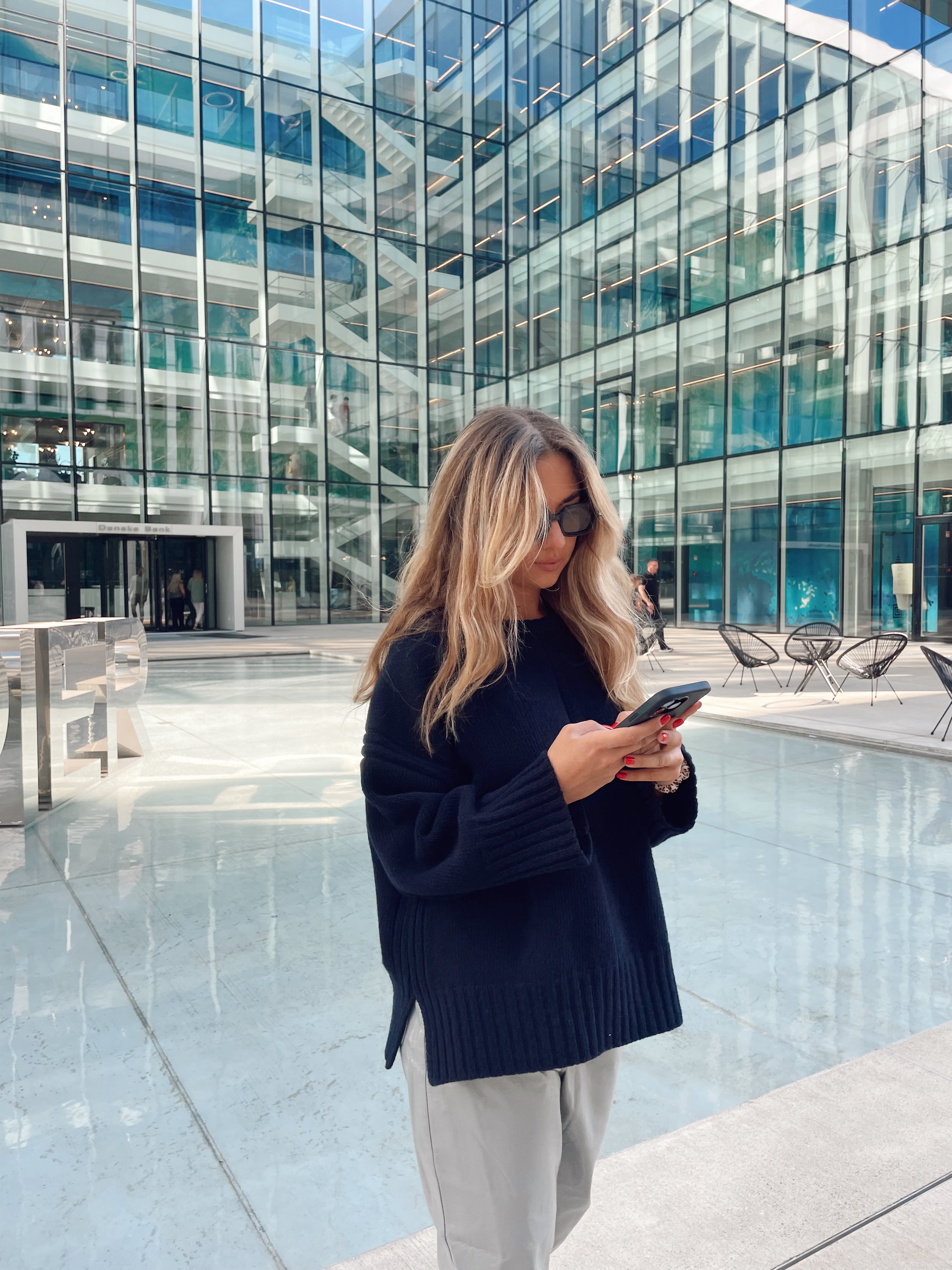 100% Merino Vilnos Megztinis Tamsiai Mėlyna