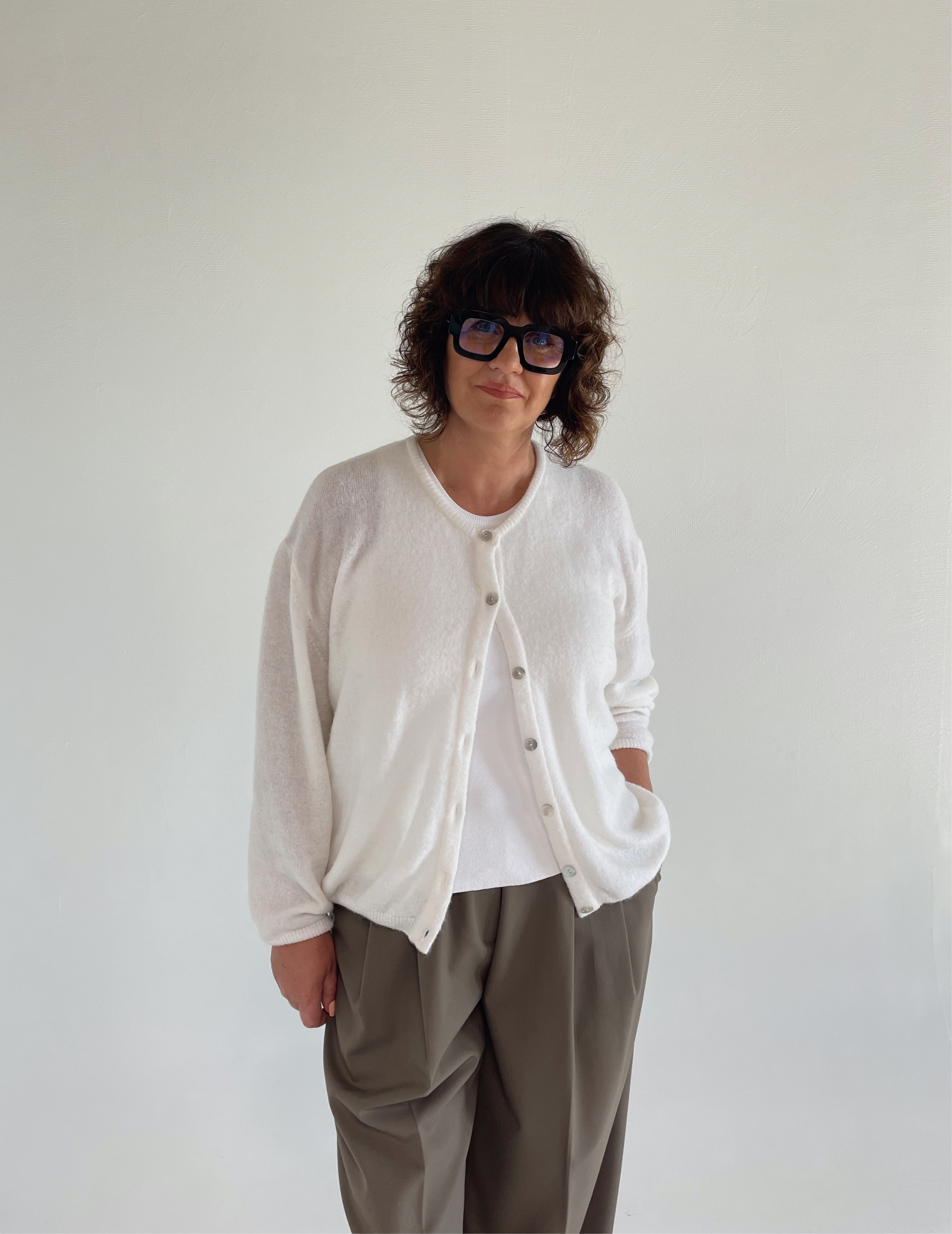 FLUFFY Alpaca Cardigan with Buttons