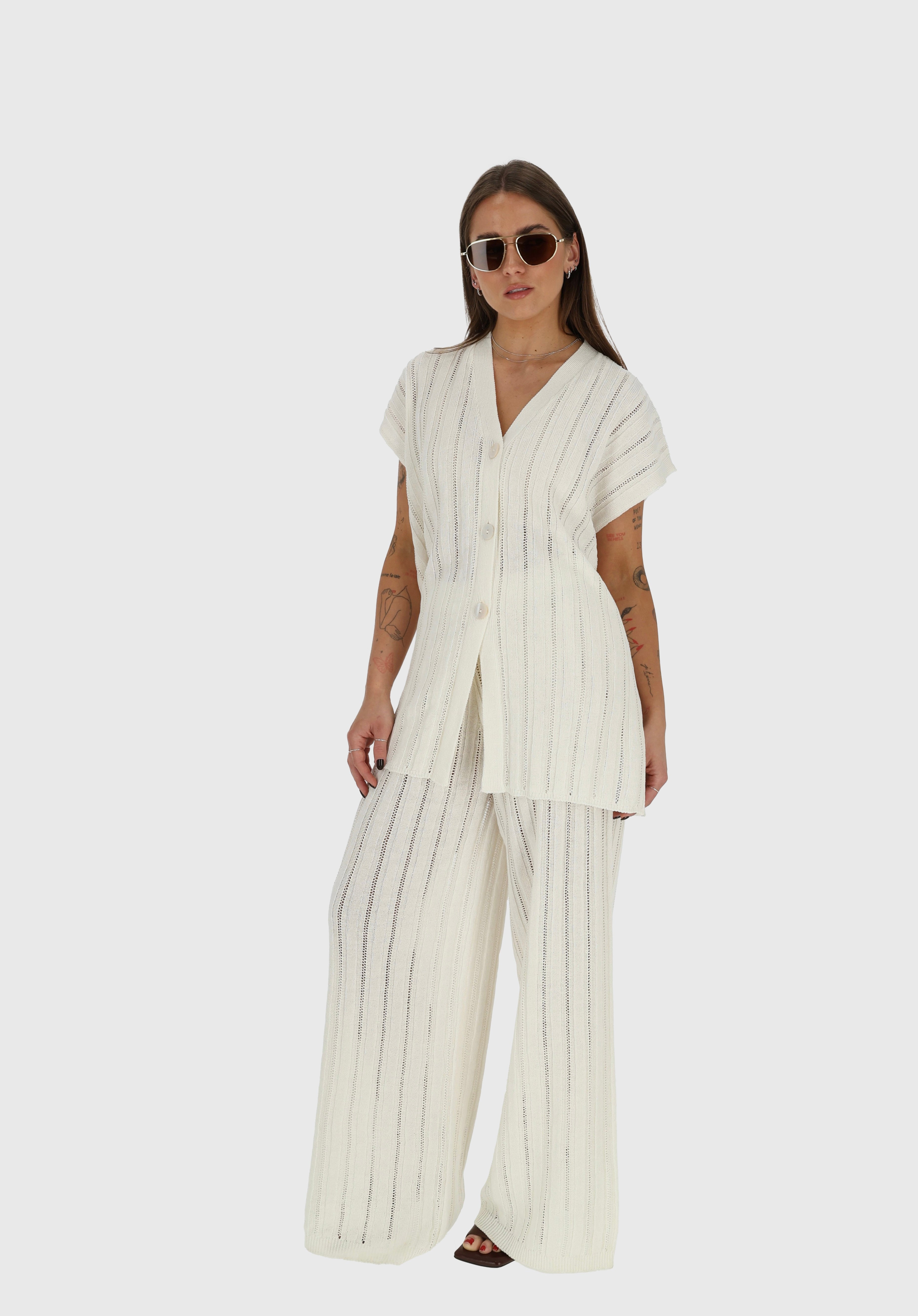 CAPRI Knitted Linen and Cotton Vest