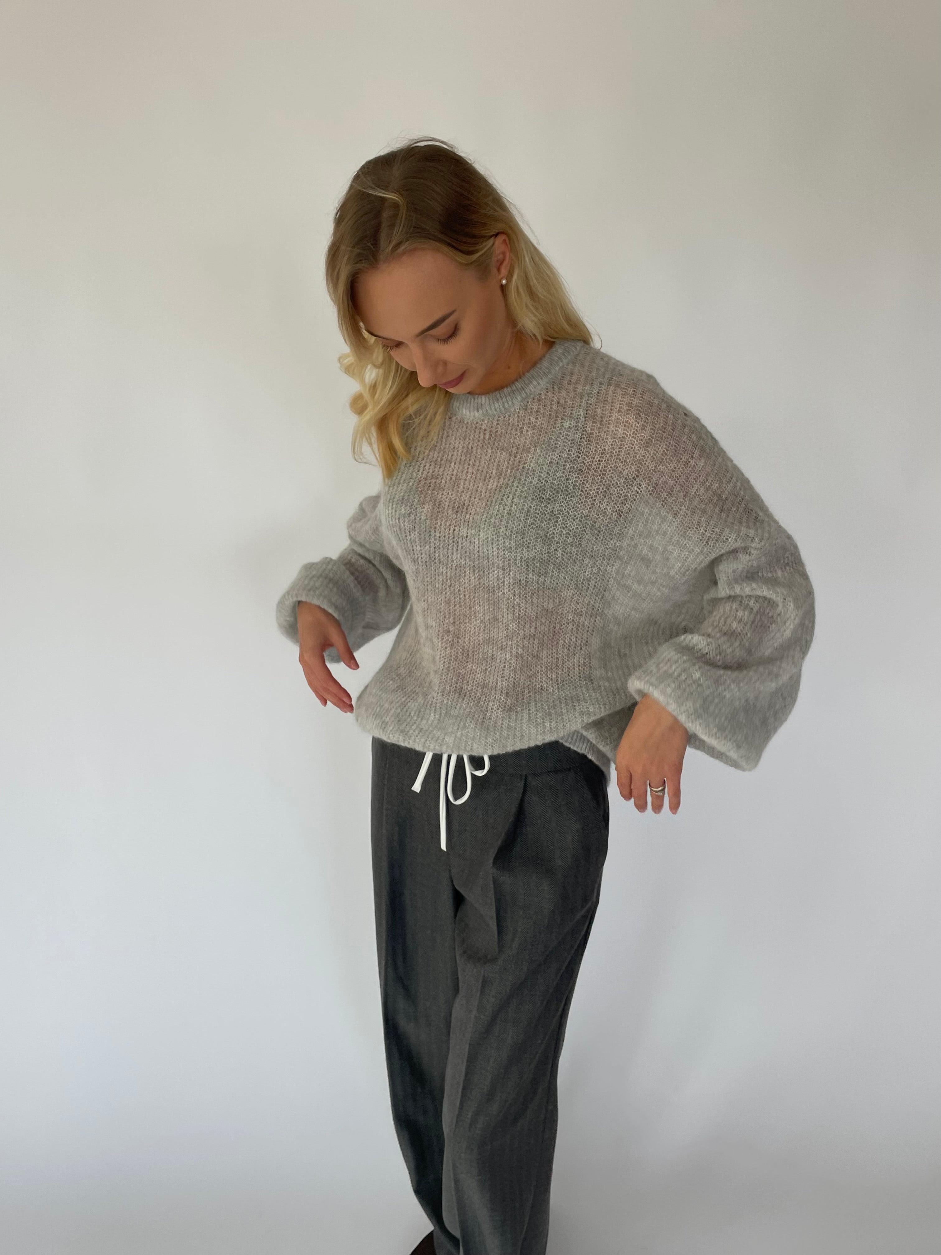 SPECIAL Alpakos ir Merino Vilnos Megztinis Šviesiai Pilka