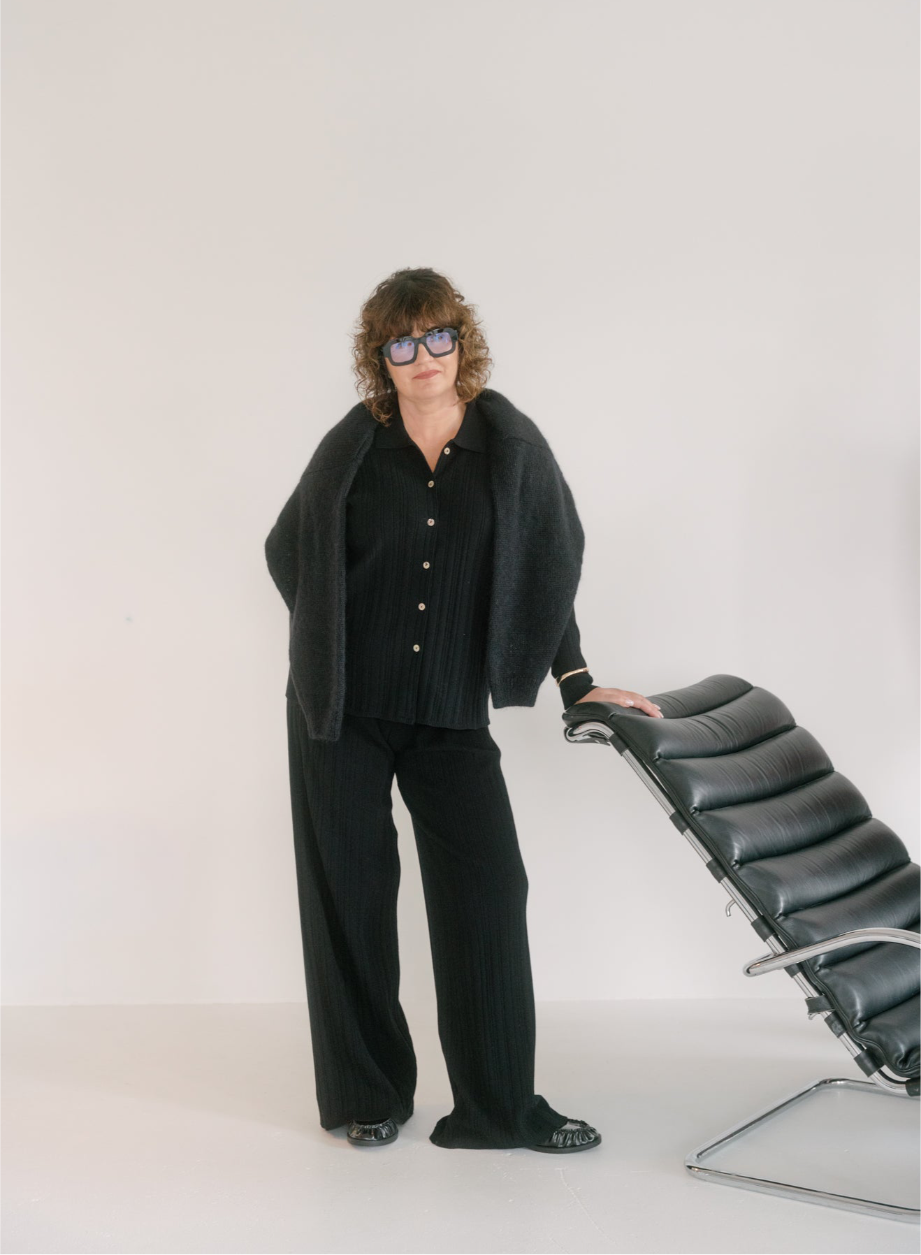 COPENHAGEN Megztas Viskozės Dviejų Dalių Kostiumas Juoda