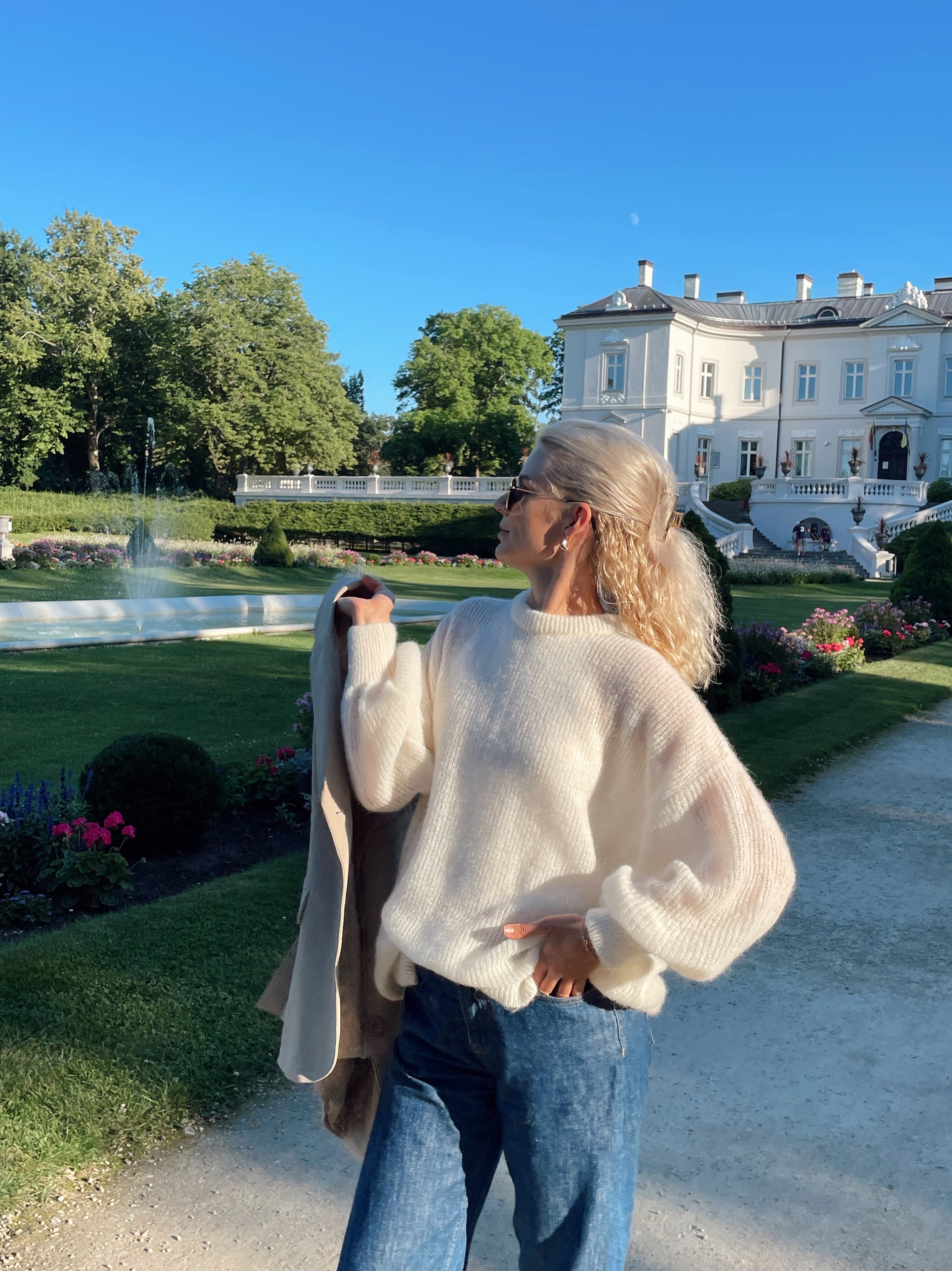 SOFT ROME Mohair and Merino Wool Sweater White