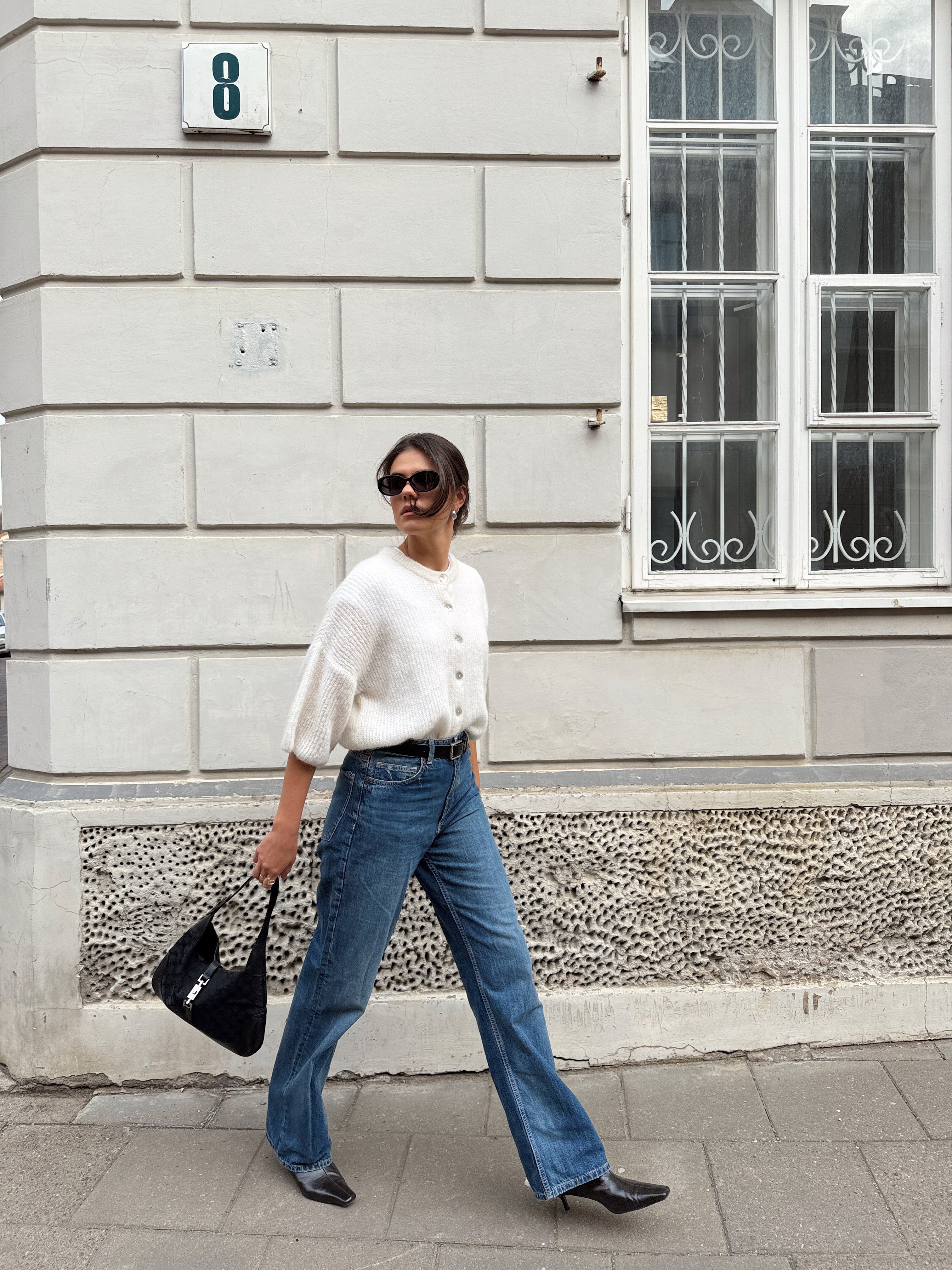 PARIS Alpakos Palaidinė Balta