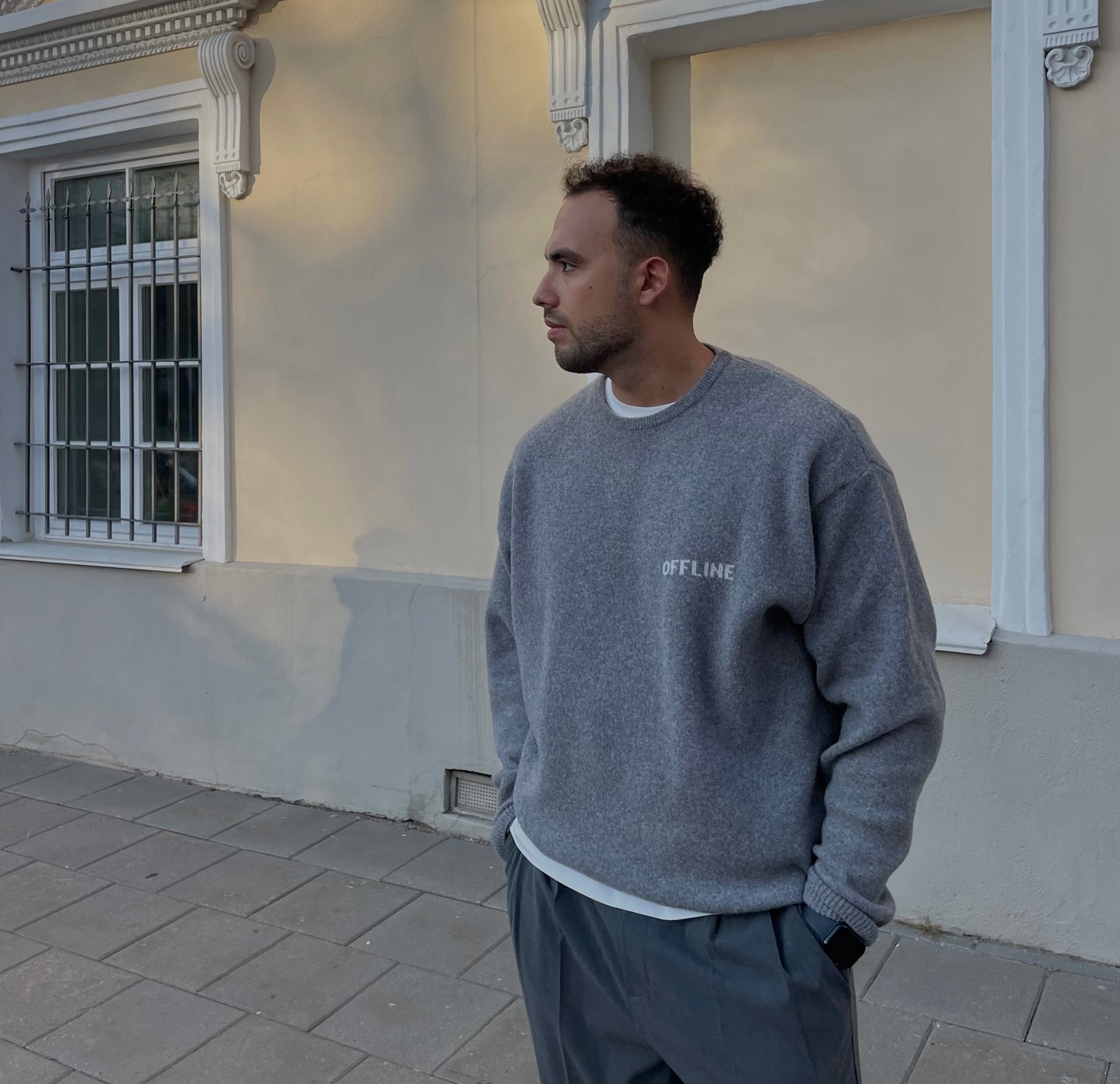 OFFLINE Merino Wool Sweater Light Grey