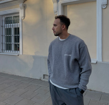 OFFLINE Merino Wool Sweater Light Grey