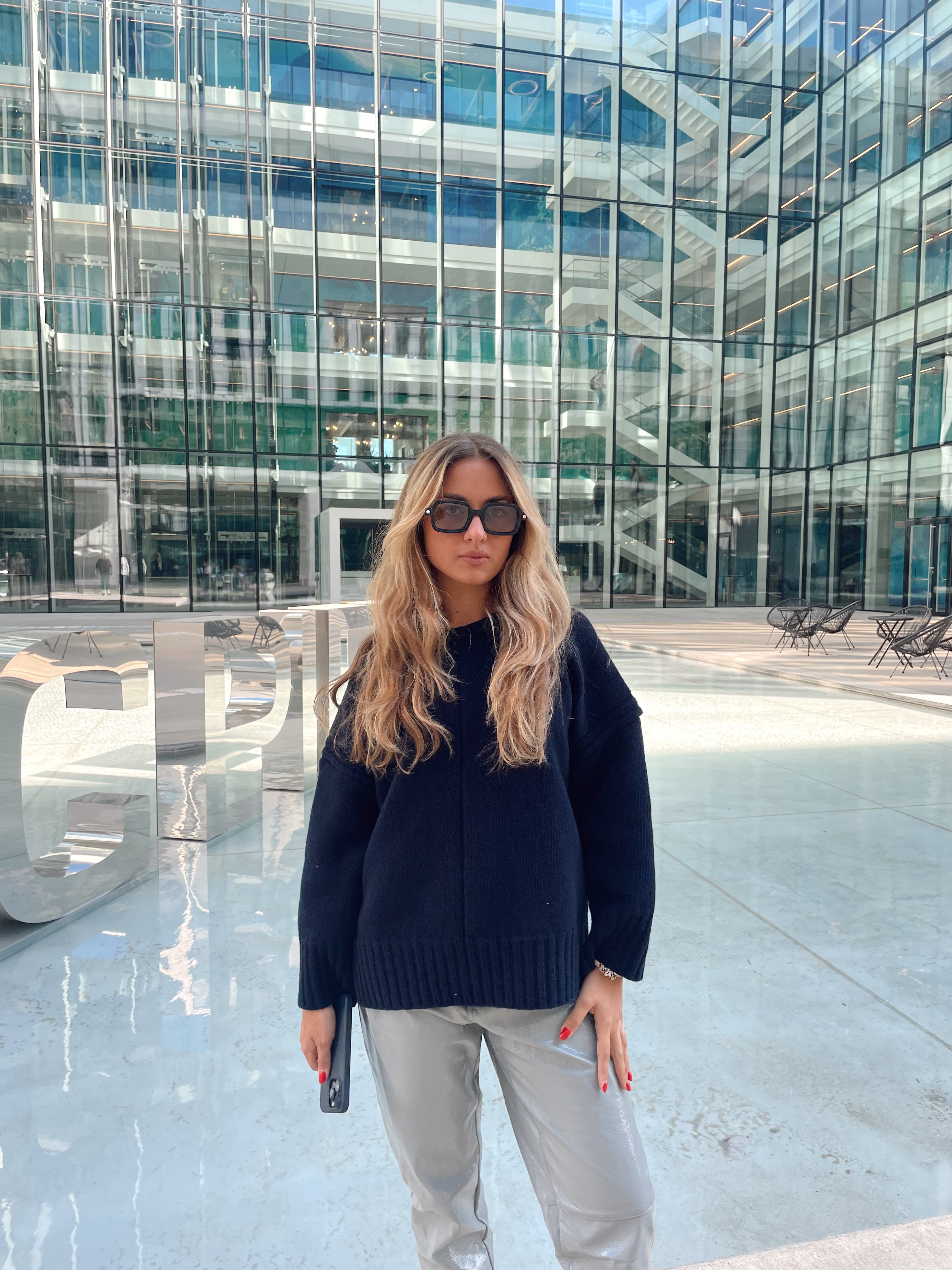 100% Merino Vilnos Megztinis Tamsiai Mėlyna