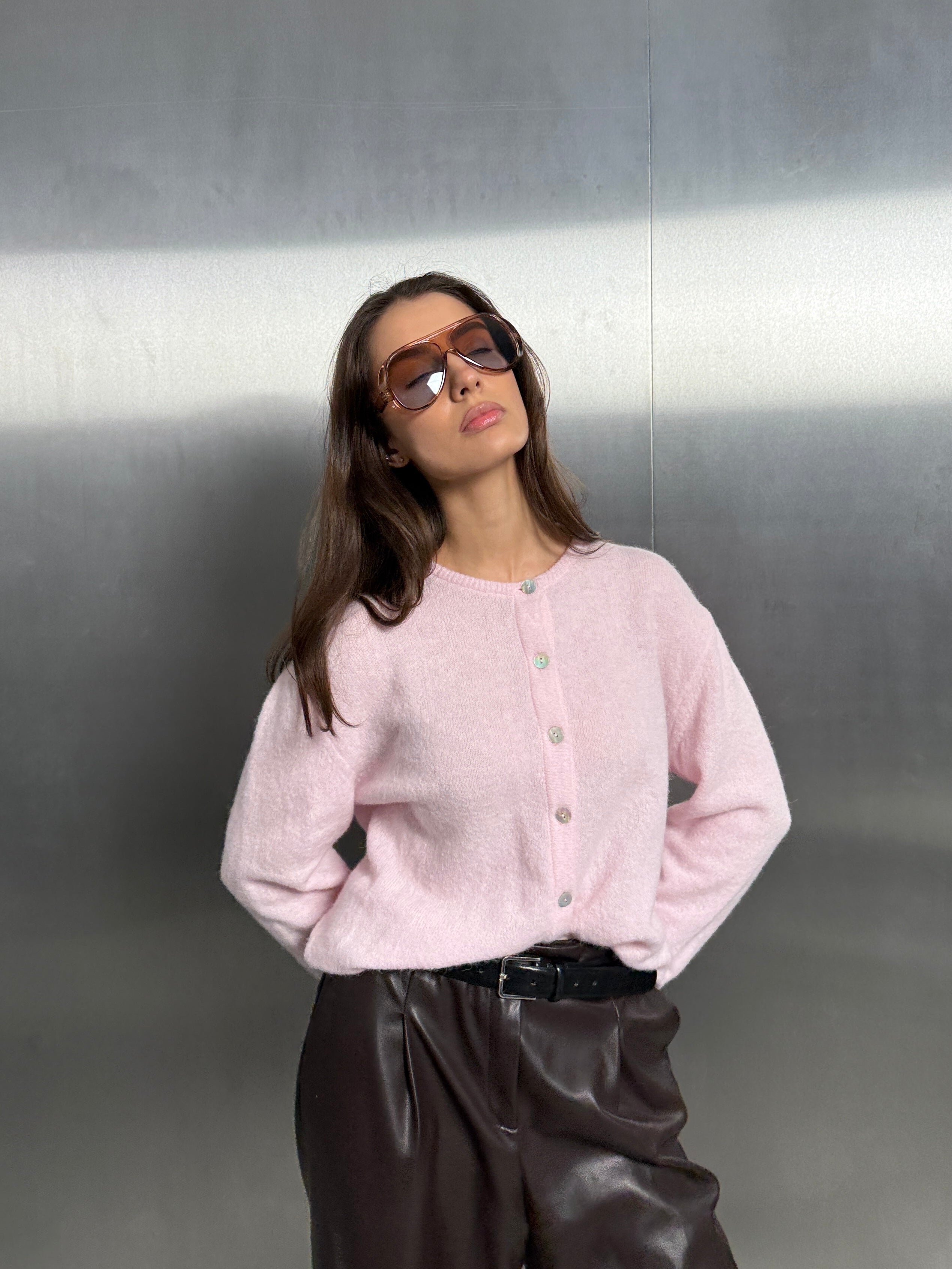 FLUFFY Alpakos Kardiganas su Sagomis