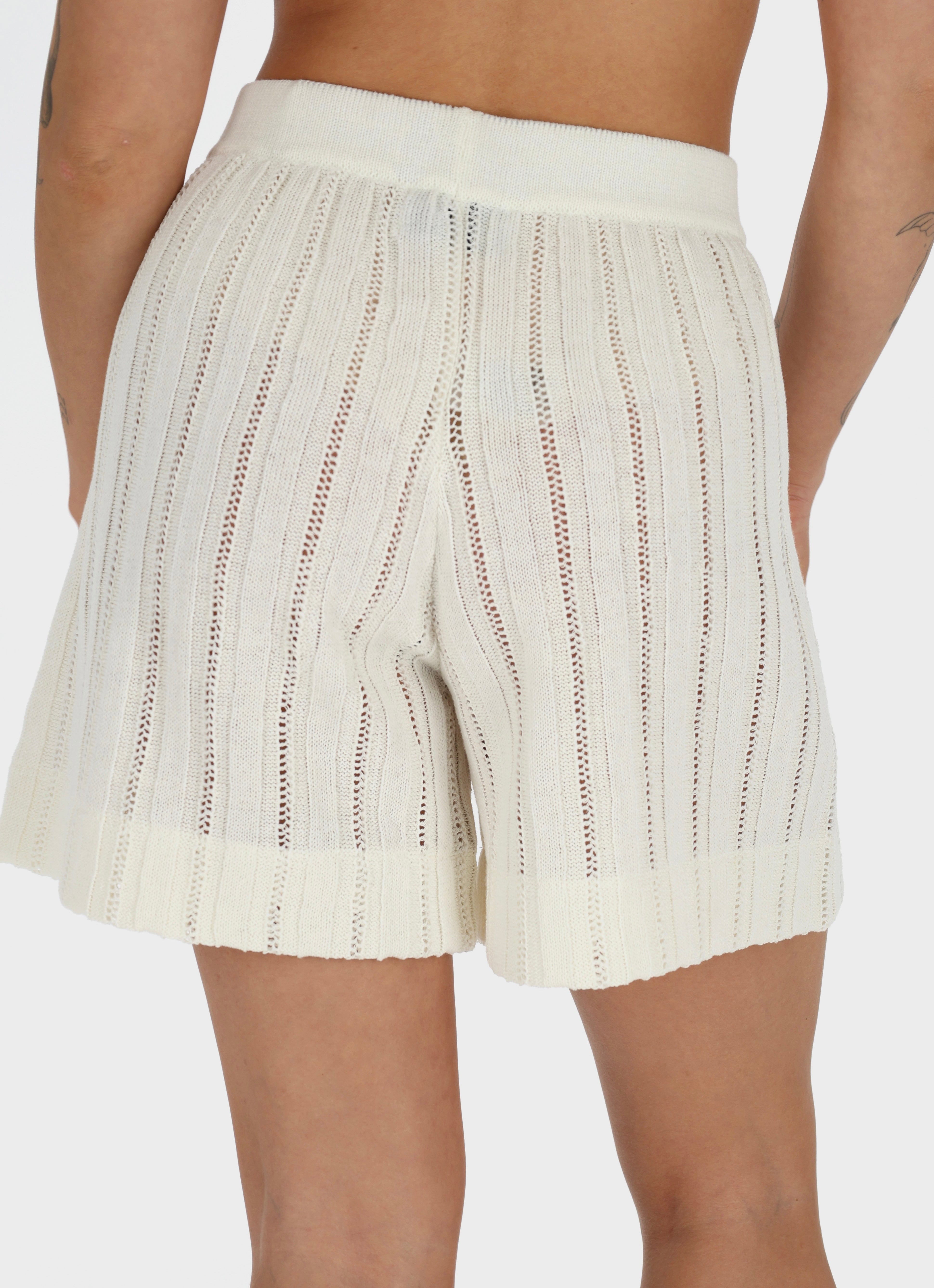 CAPRI Knitted Linen and Cotton Shorts
