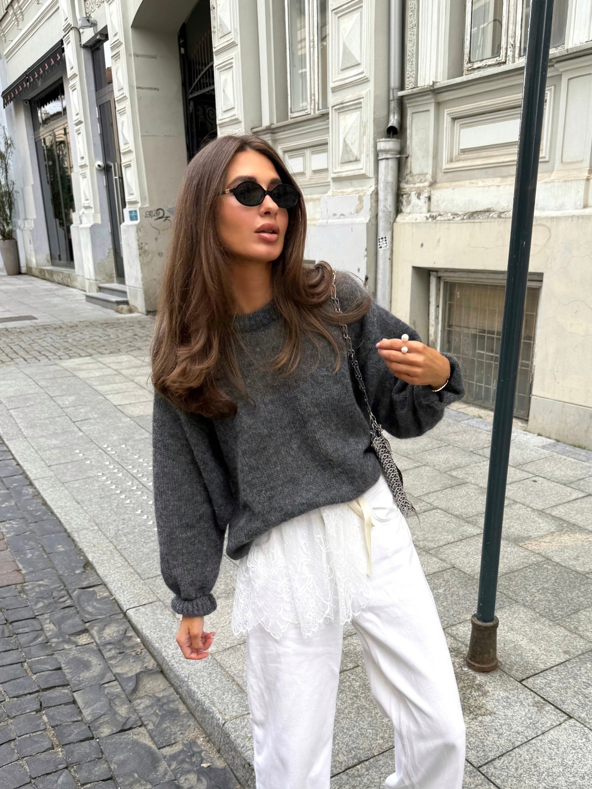 SOFT ROME Moheros ir Merino Vilnos Megztinis