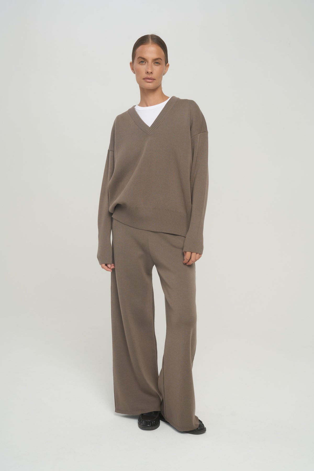 GENEVA Megztos 100% Merino Vilnos Kelnės
