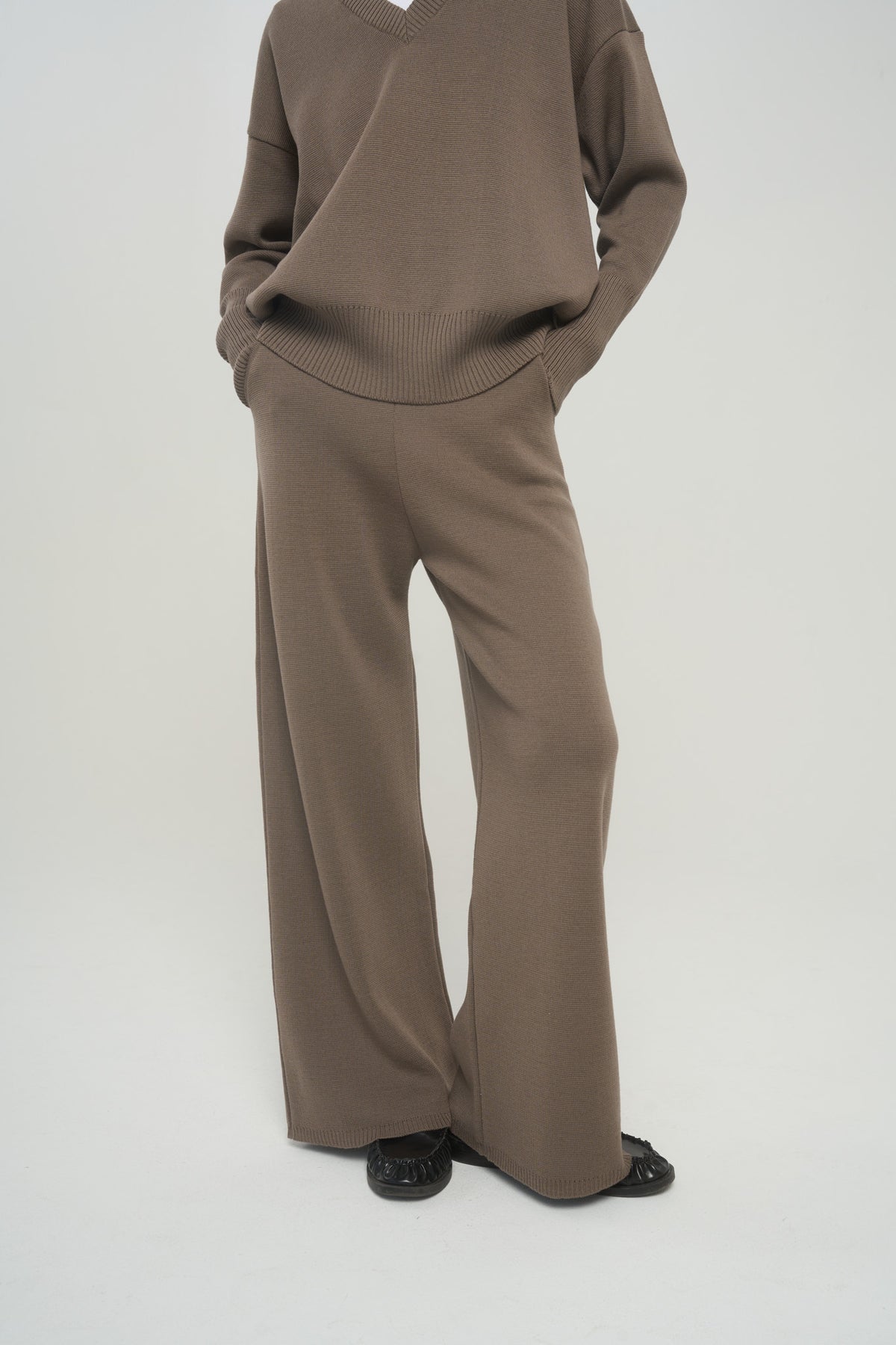 GENEVA Megztos 100% Merino Vilnos Kelnės