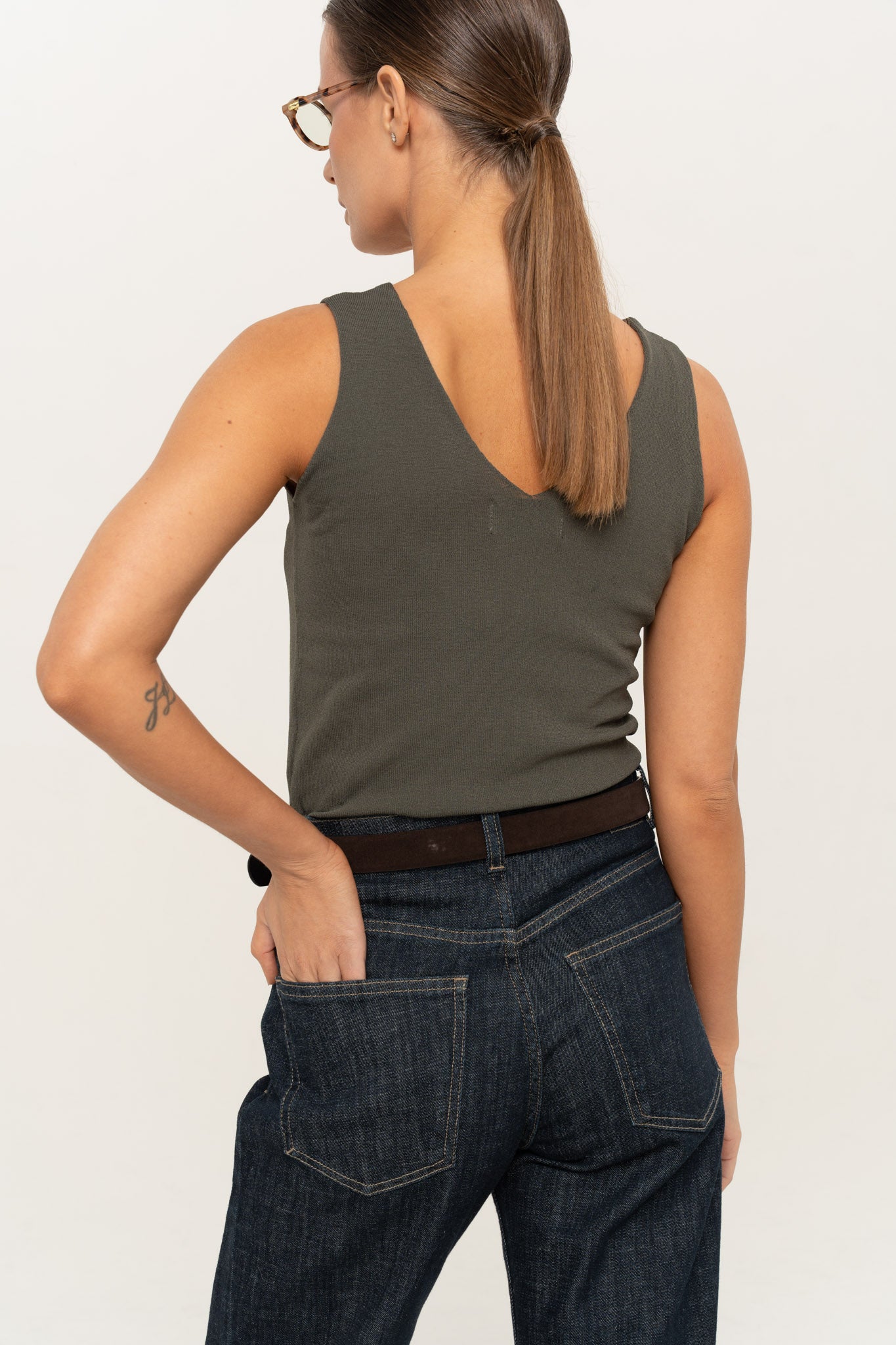 BARI Viskozės Palaidinė Tamsiai Žalia