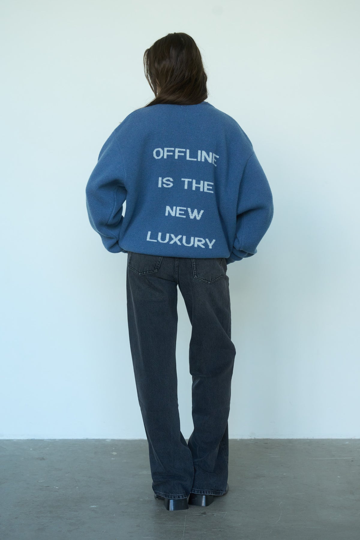 OFFLINE Merino Vilnos Megztinis Mėlyna