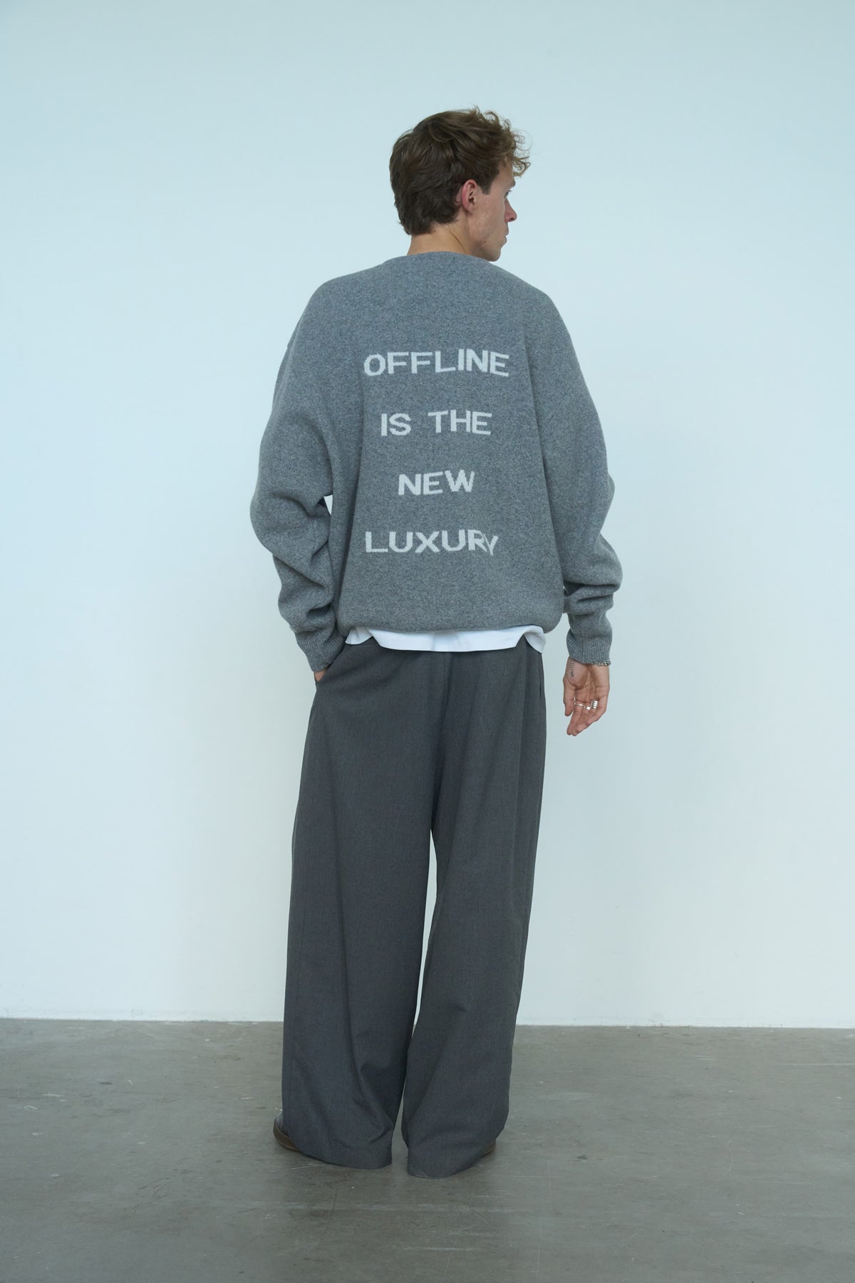 OFFLINE Merino Vilnos Megztinis Šviesiai Pilka