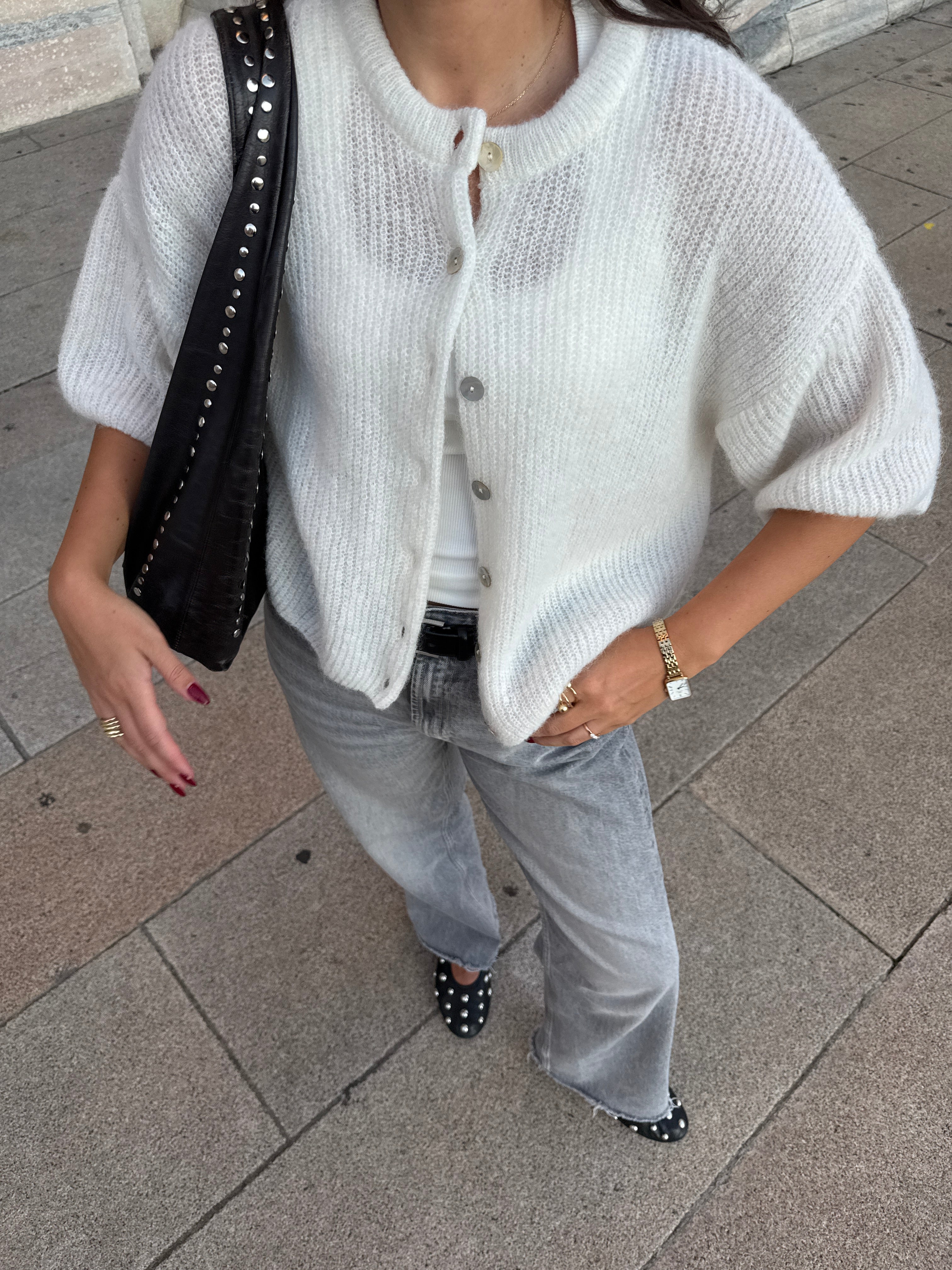 SOFT ROME Mohair and Merino Wool Sweater White