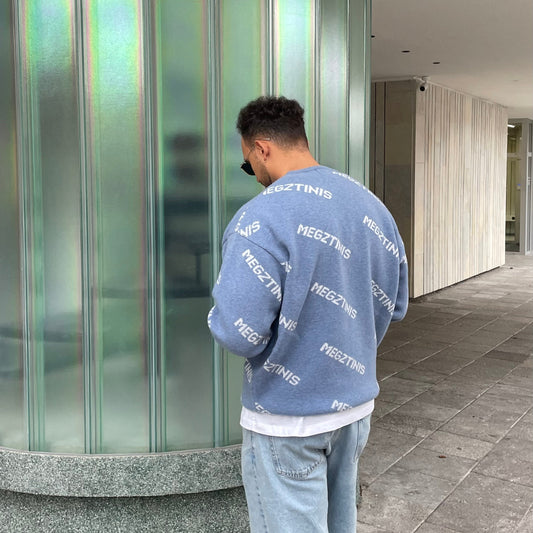 "Sweater" Denim Merino Wool Jumper